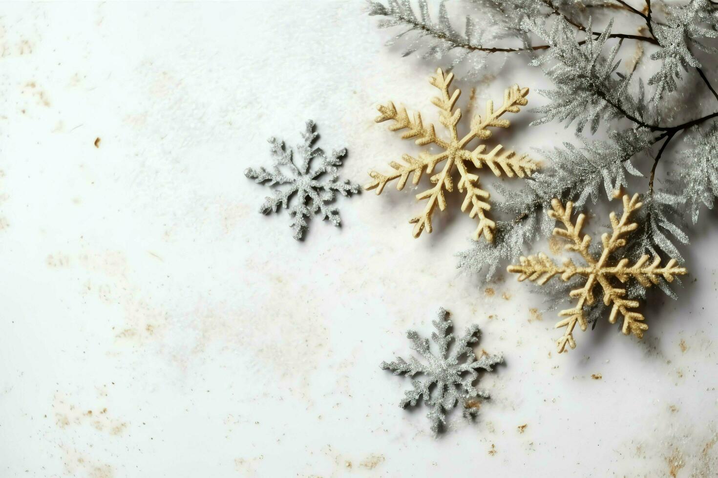 Natal composição com presente caixas, cartão bolas abeto galhos pinho cones com cópia de espaço. Natal de ai gerado foto