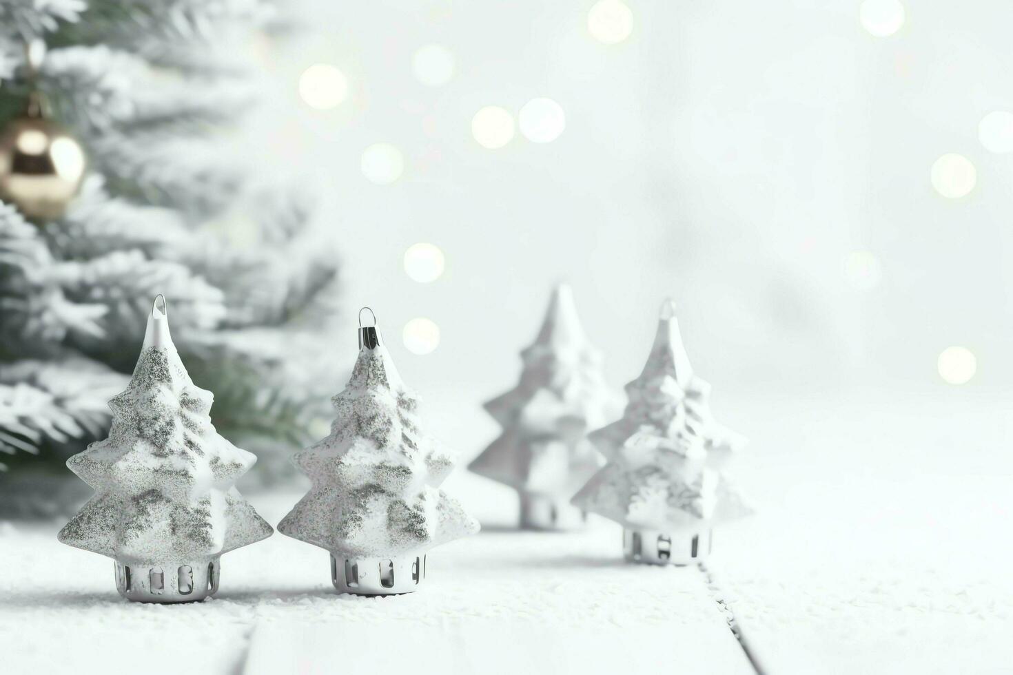 Natal composição com presente caixas, cartão bolas abeto galhos pinho cones com cópia de espaço. Natal de ai gerado foto