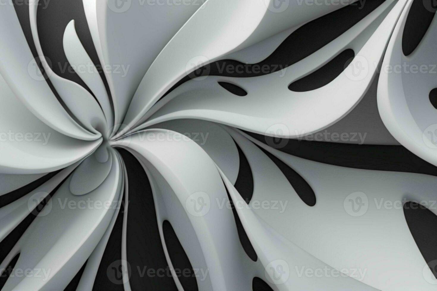 ai gerado 3d Renderização luxo branco e Preto abstrato fundo. pró foto