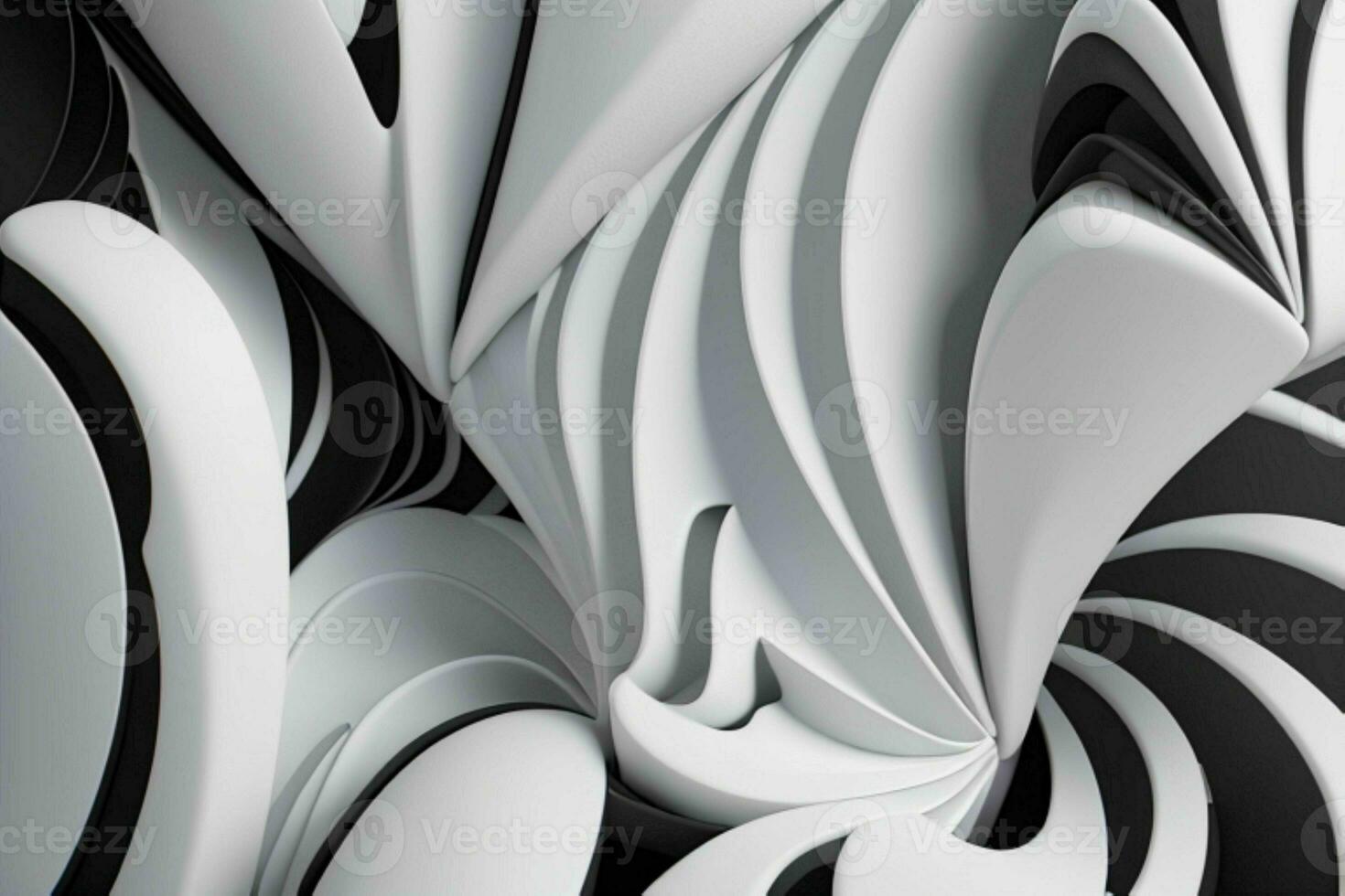 ai gerado 3d Renderização luxo branco e Preto abstrato fundo. pró foto