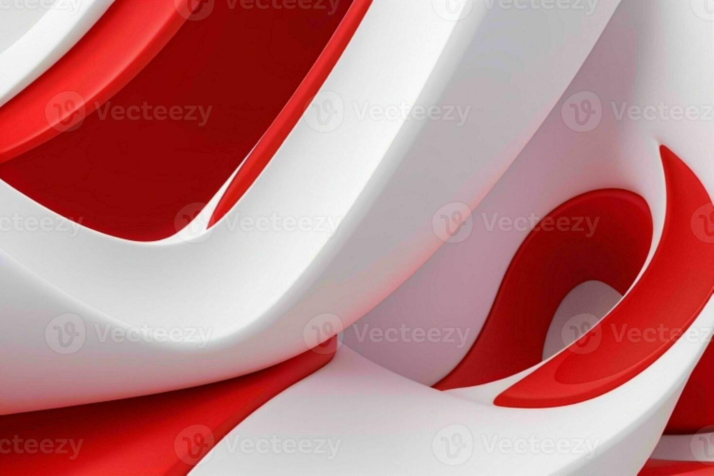 ai gerado 3d Renderização luxo branco e vermelho abstrato fundo. pró foto