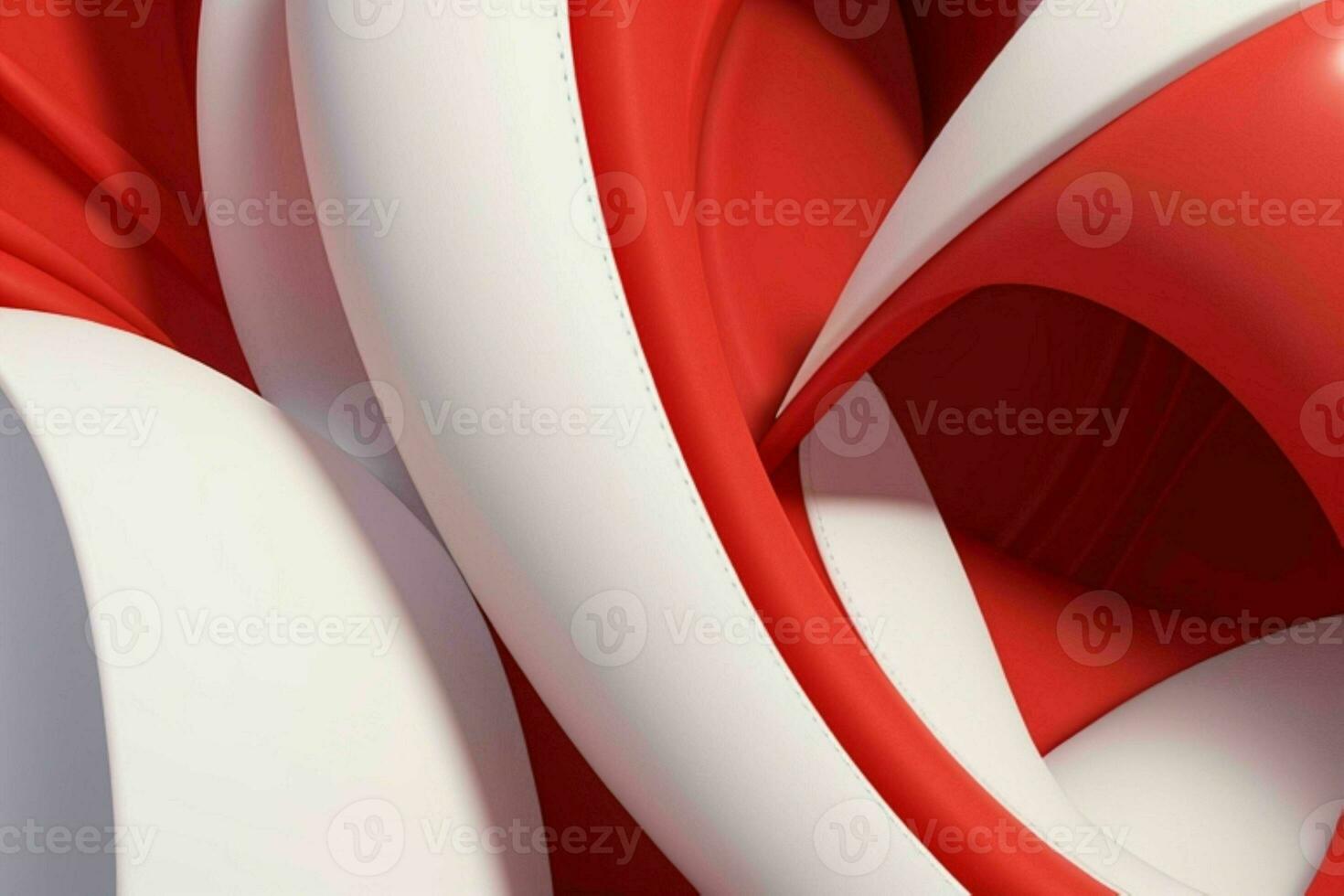 ai gerado 3d Renderização luxo branco e vermelho abstrato fundo. pró foto