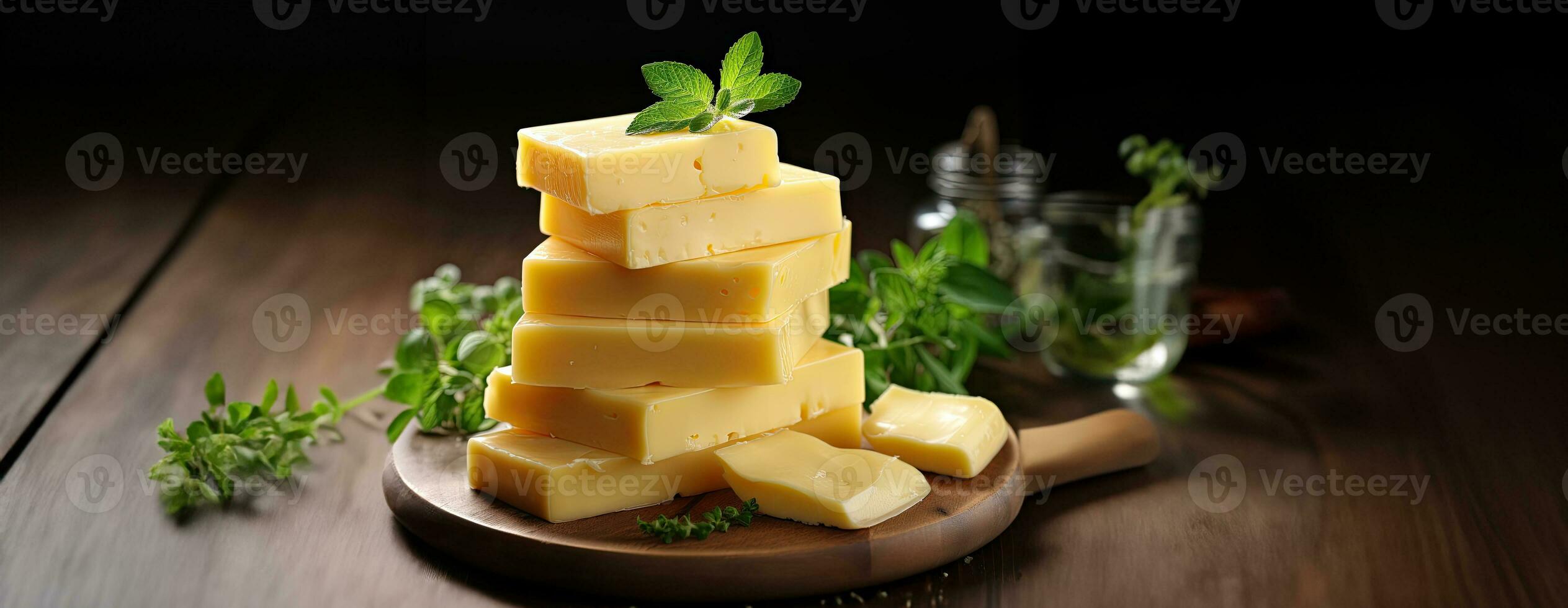 ai gerado queijo misturar em de madeira prato natureza morta. ai generativo. foto