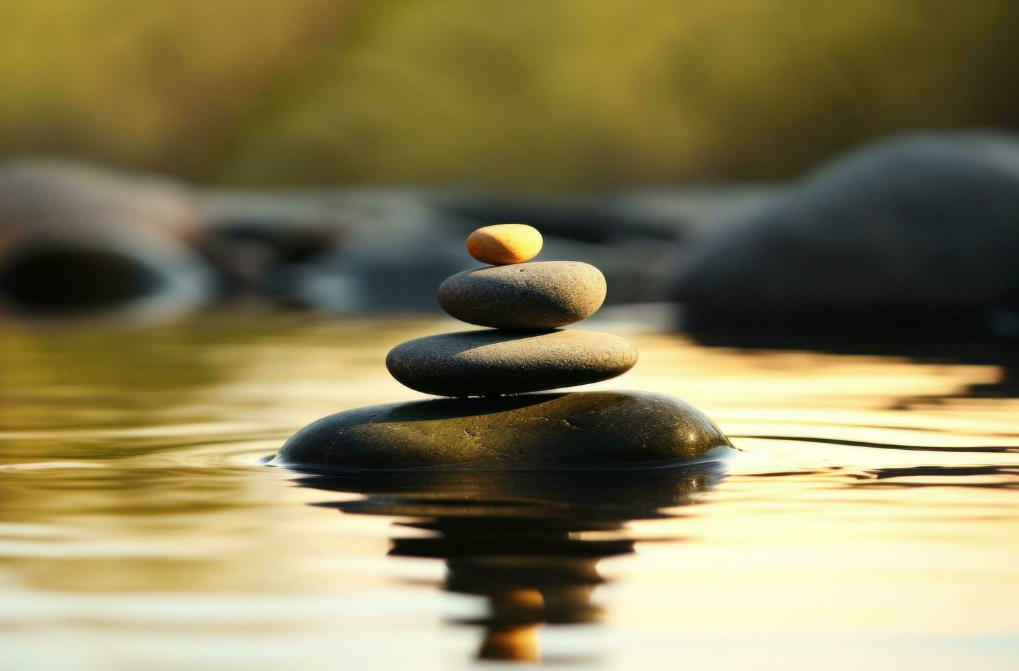 ai gerado relaxamento dentro a água para seu ioga meditação e relaxante Tempo foto