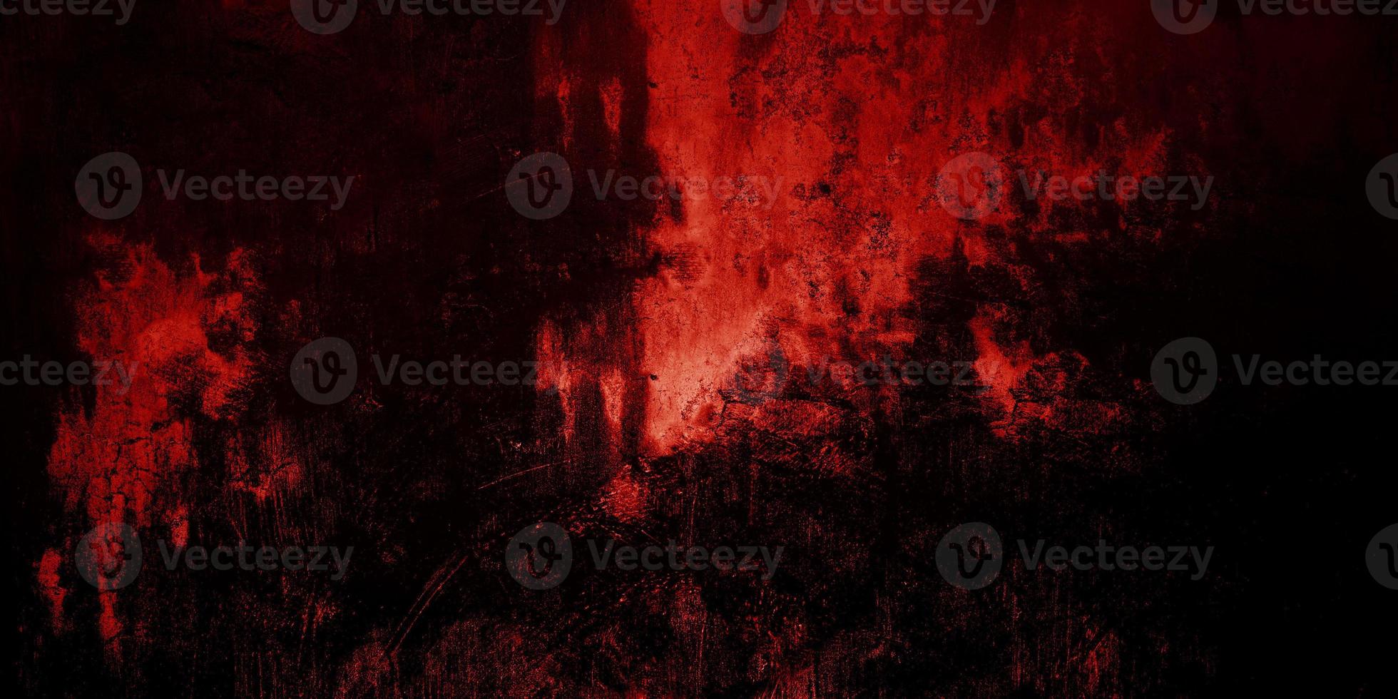 fundo vermelho assustador. grunge escuro textura vermelha concreto foto