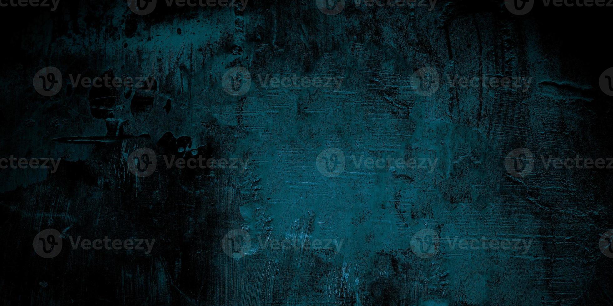 assustador parede azul escura rachada para o fundo foto