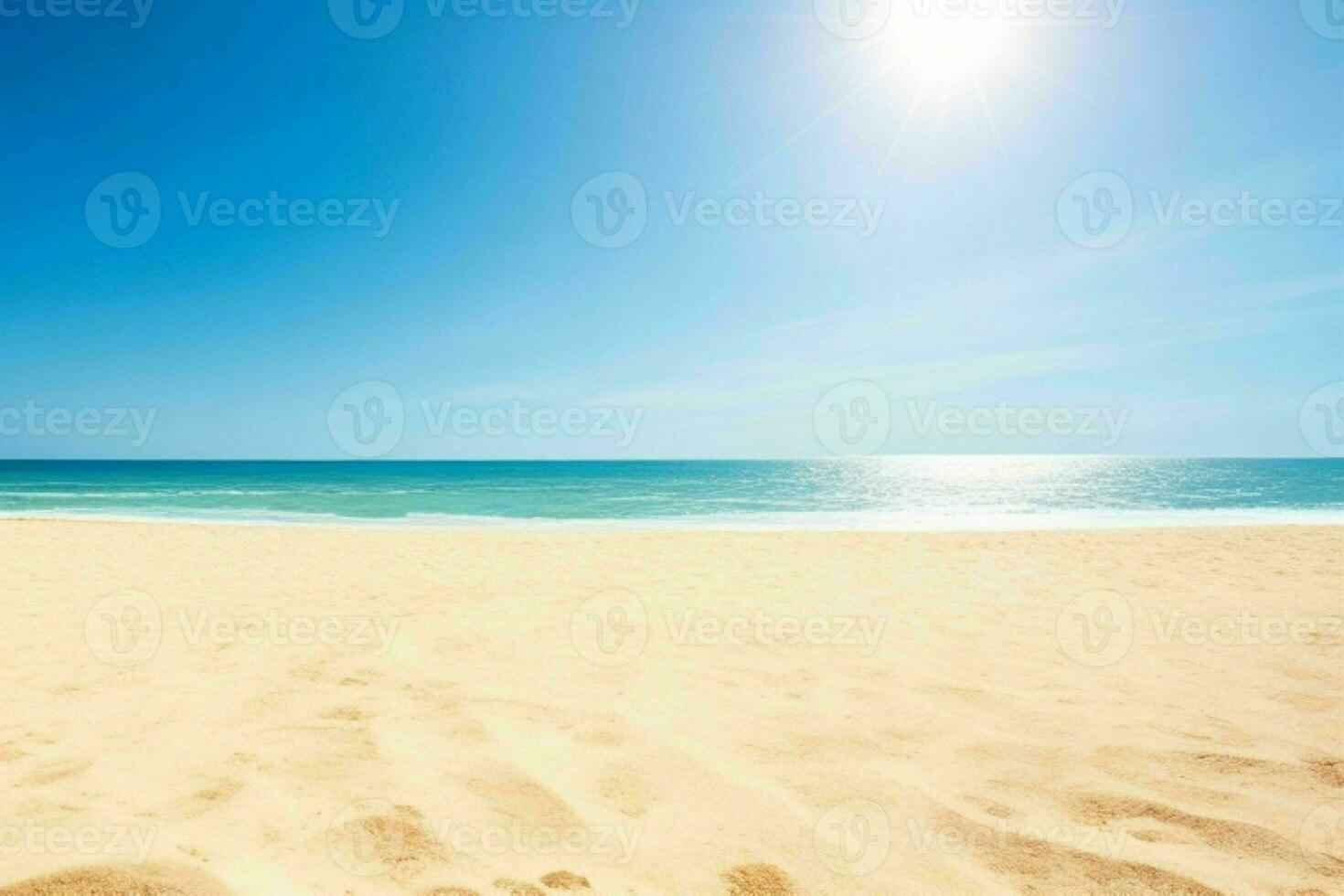 ai gerado céu e areia do a de praia. pró foto