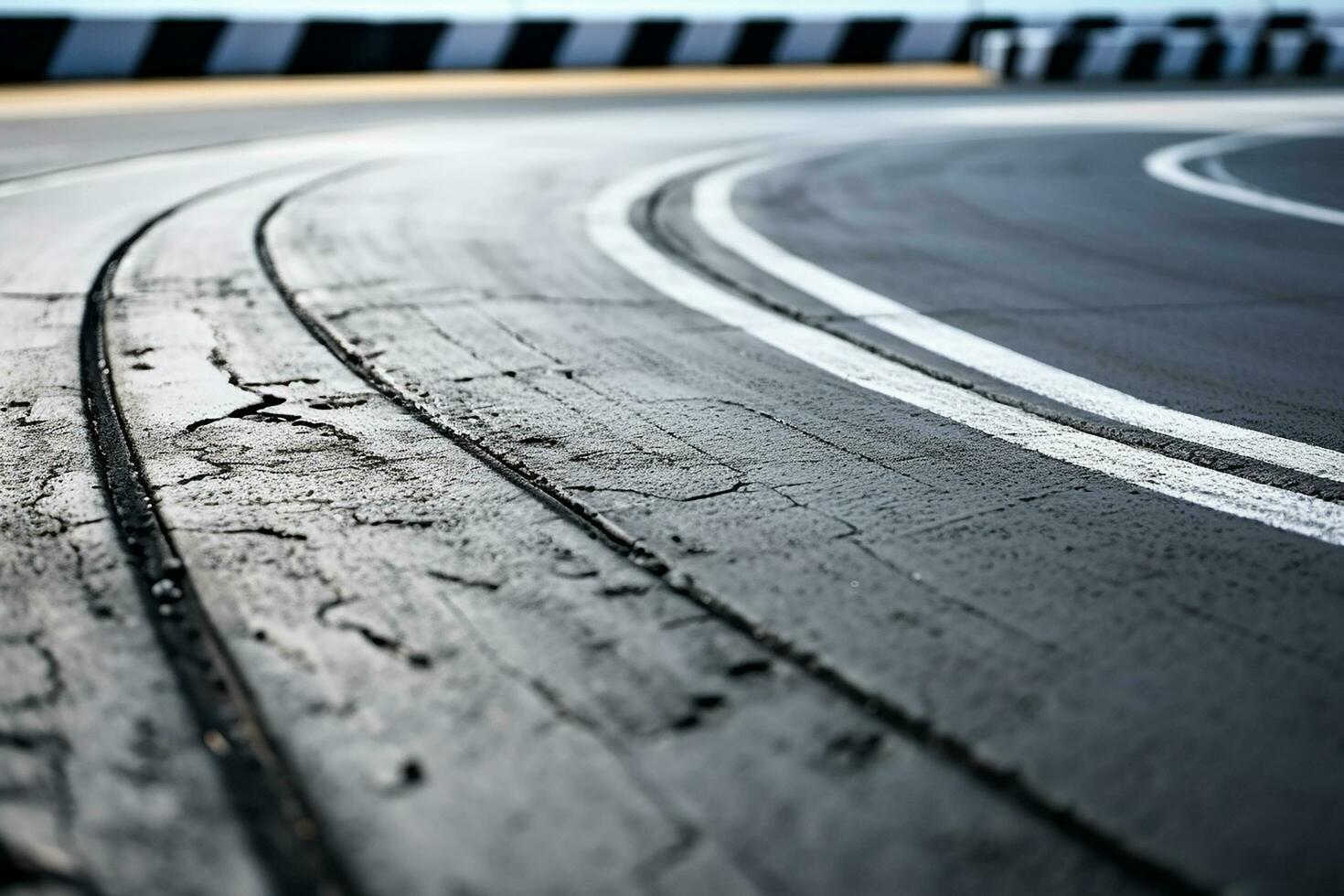 ai gerado aéreo Visão pneu rastrear marca estrada raça rastrear textura e fundo, abstrato fundo pneu marca derrapagem marca foto