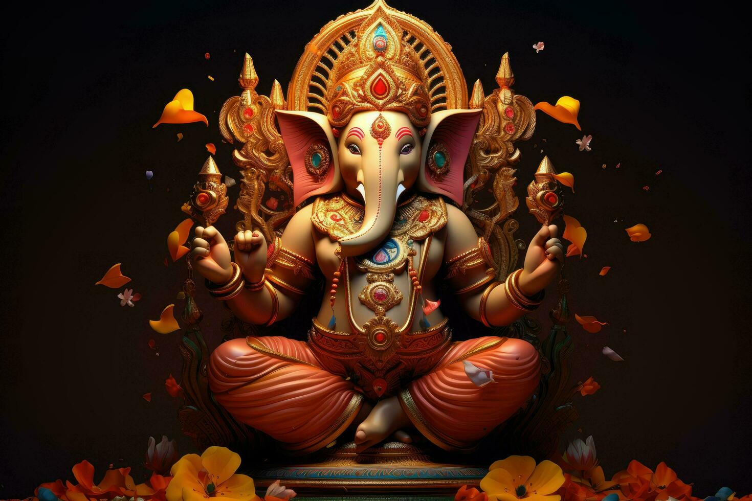 ai gerado lindo senhor ganesh ai gerado foto