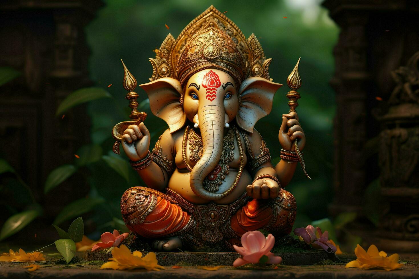 ai gerado lindo senhor ganesh ai gerado foto