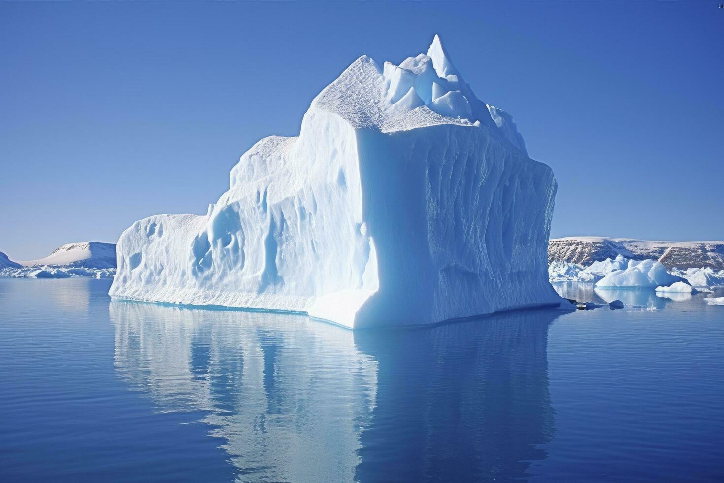 ai gerado iceberg dentro groenlândia. ai gerado foto