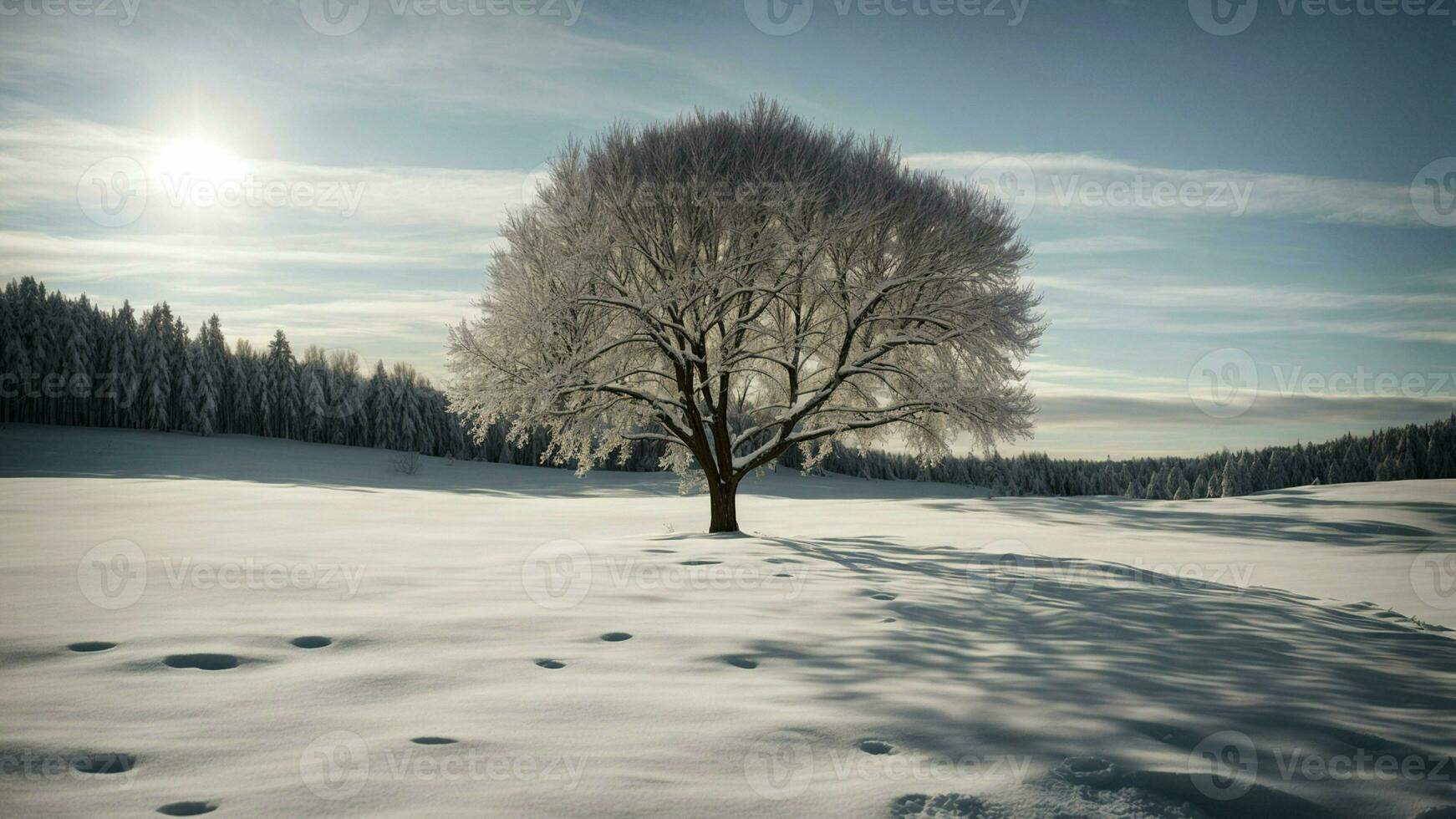 ai gerado explicar a único adaptações do uma especial espécies do árvore para sobreviver a severo inverno condições, considerando ambos fisica e fisiológico aspectos. foto