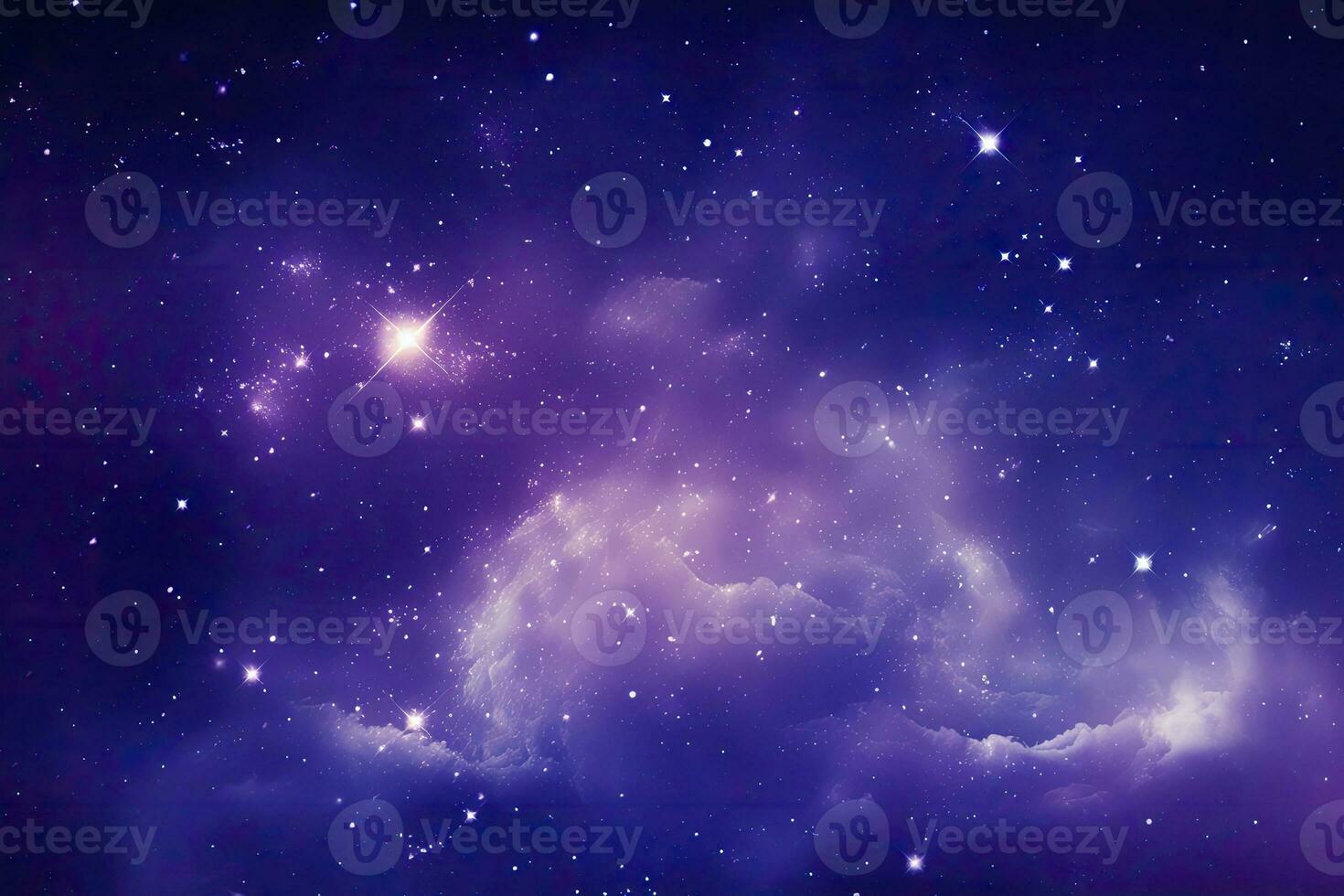 ai gerado roxa galáxia espaço estrelas dentro exterior espaço. ai gerado foto