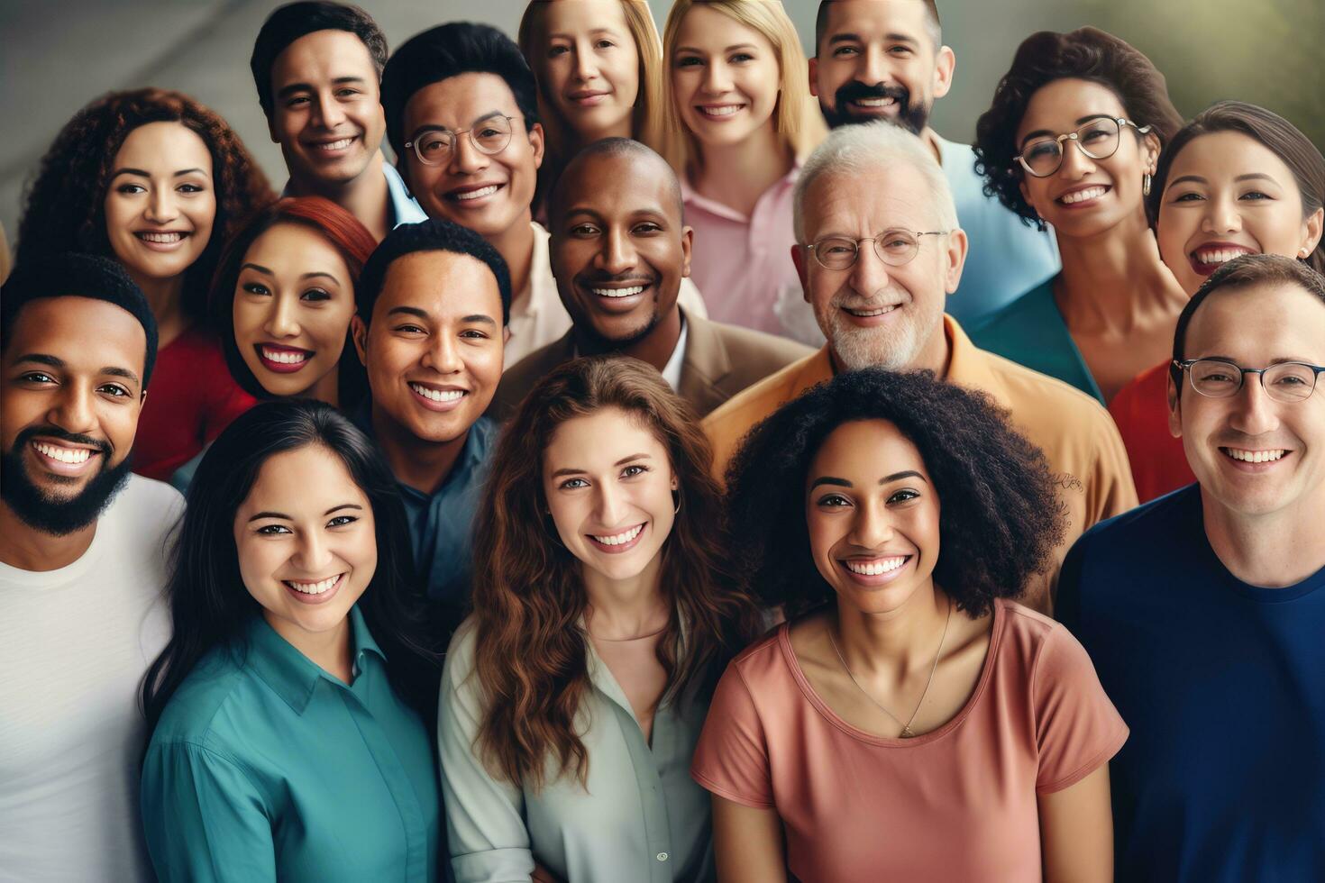 ai gerado multi étnico diverso grupo do pessoas foto