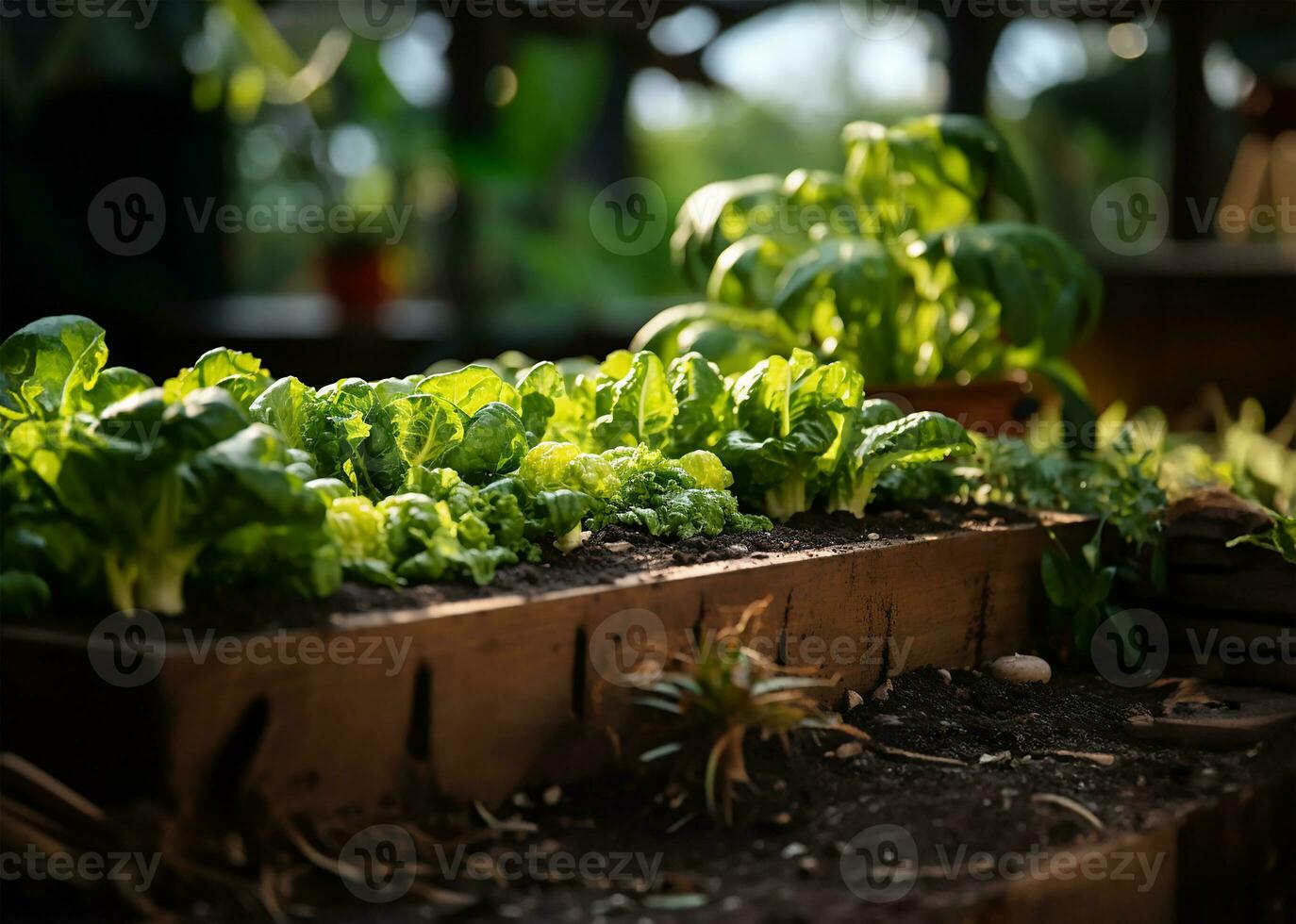 ai gerado diverso vegetal jardim foto