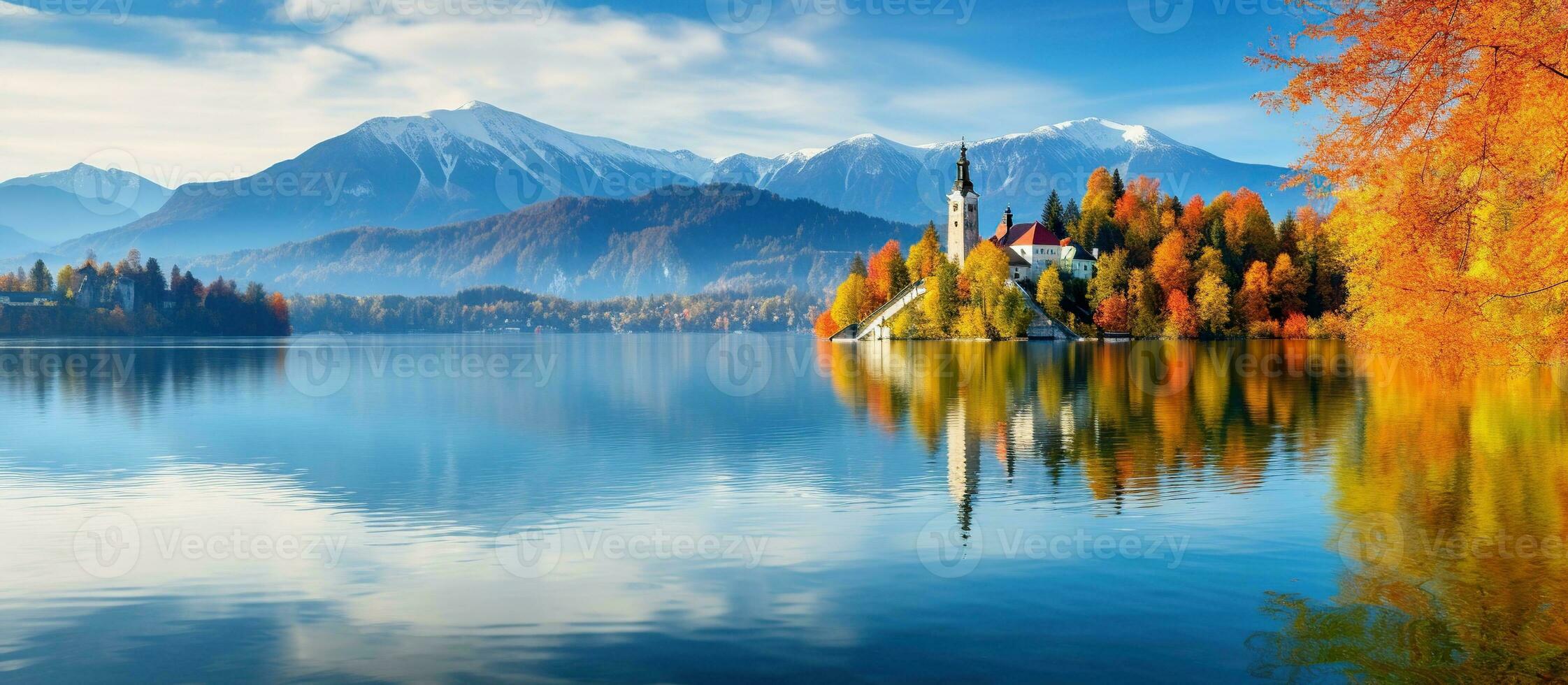 ai gerado fundo do a matterhorn montanha lago, Suíça. generativo ai. foto