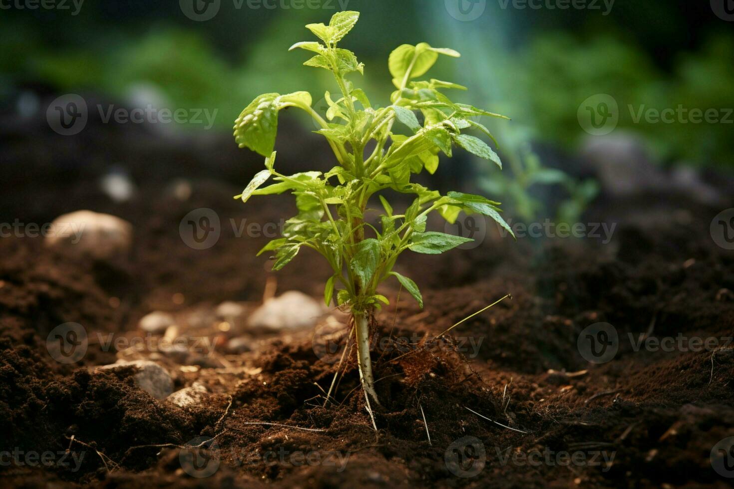 ai gerado verde iniciativa Novo árvore plantado Como parte do a luta contra clima mudança ai gerado foto