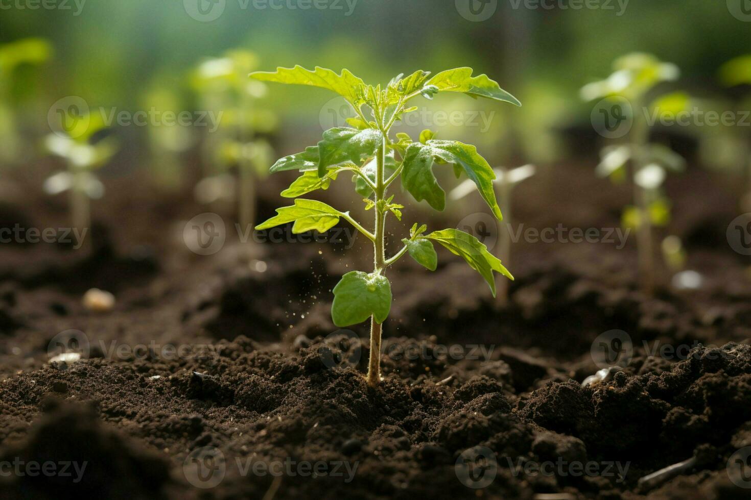 ai gerado verde iniciativa Novo árvore plantado Como parte do a luta contra clima mudança ai gerado foto