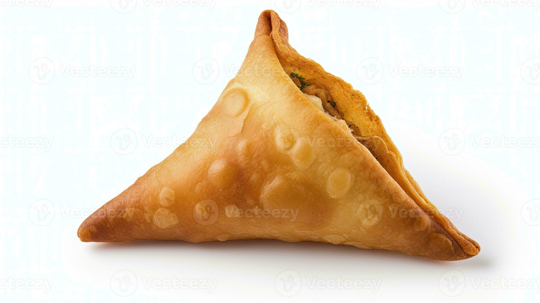 ai gerado saboroso samosa isolado em branco fundo. ai gerado. foto