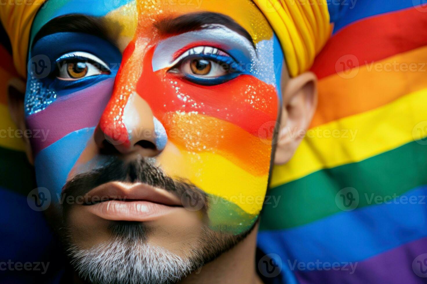 ai gerado lgbt homem cabeça. gerar ai foto