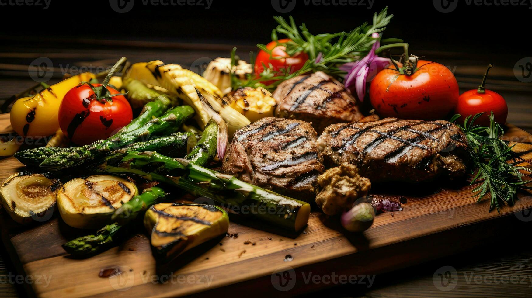 ai gerado fumaça grade churrasco Comida foto