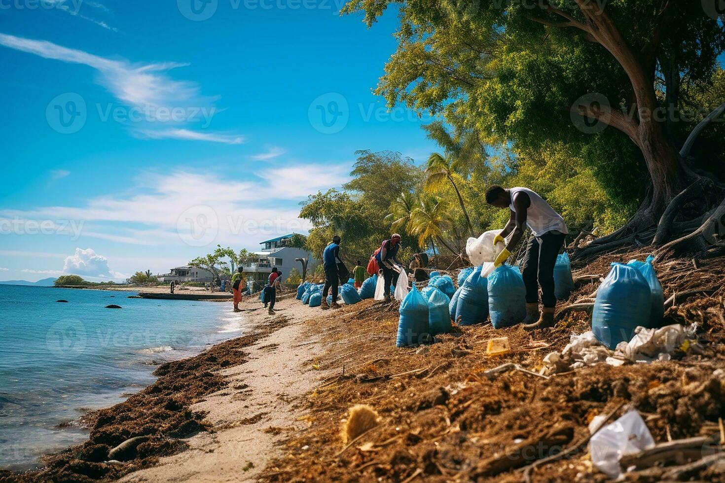 ai gerado sereno de praia Limpar sustentável turismo e Claro águas foto