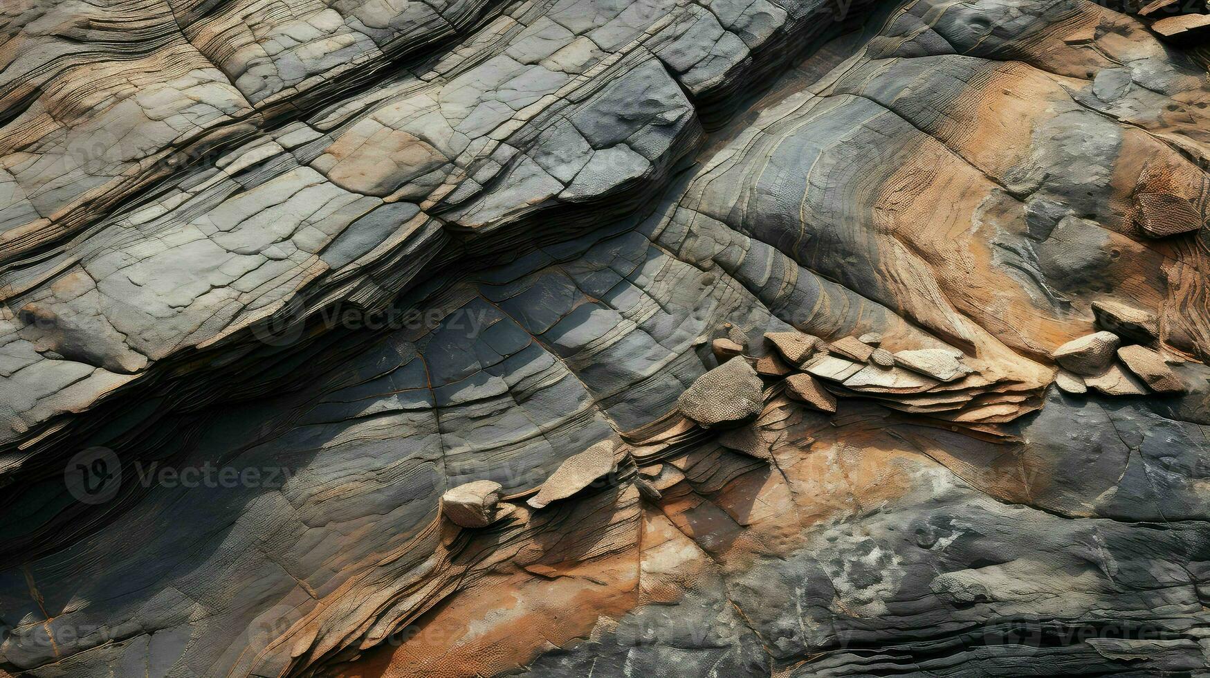 ai gerado estéril Rocha deserto panorama foto