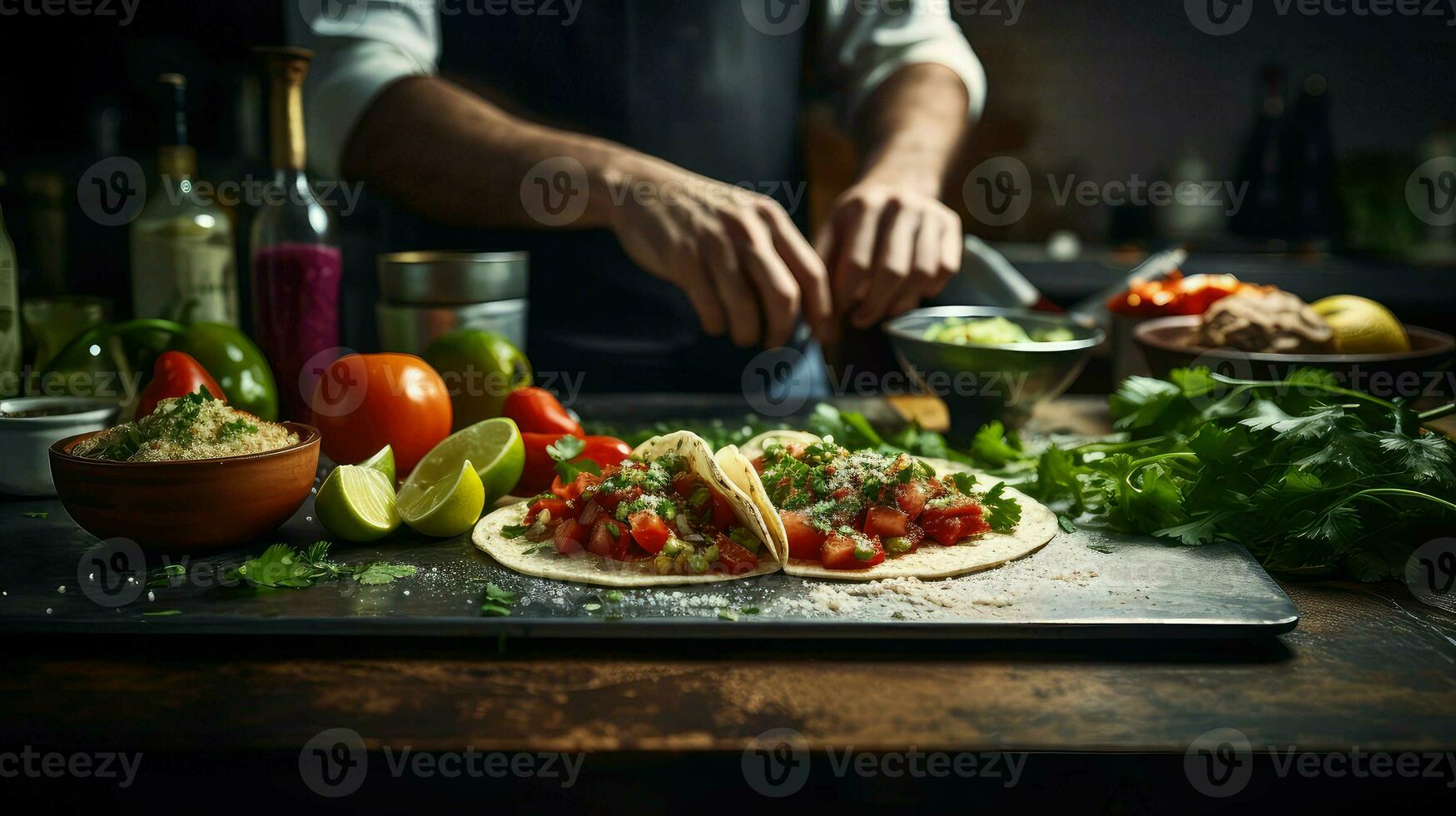 ai gerado delicioso salsa taco Comida foto