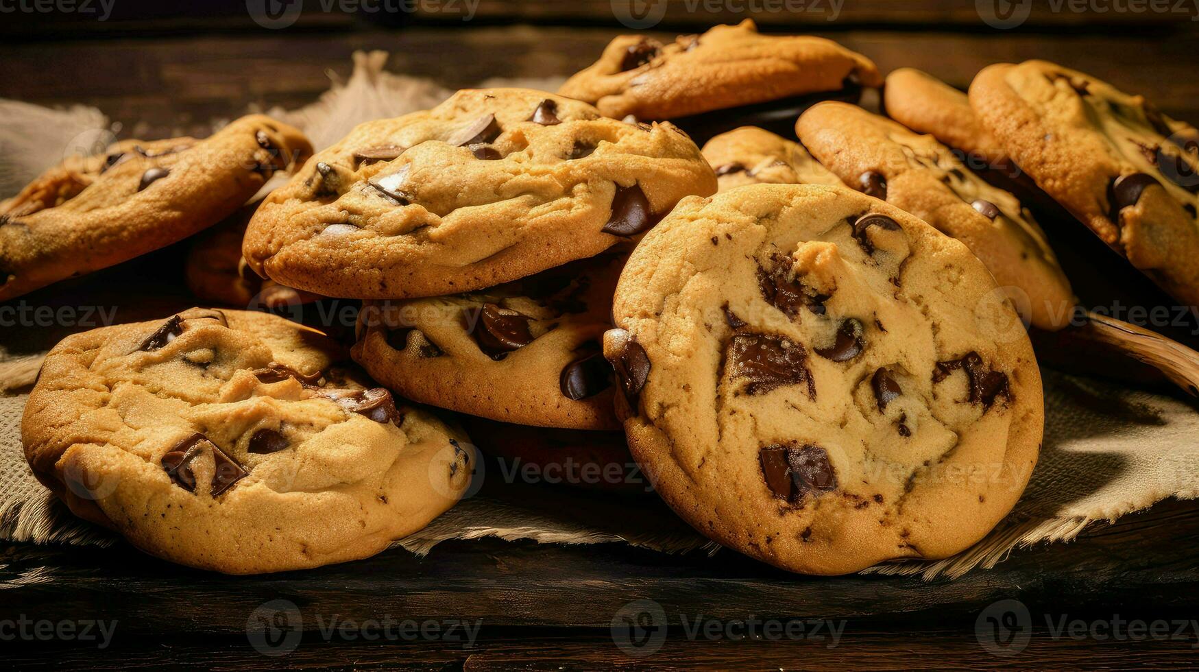 ai gerado massa peça biscoitos Comida foto