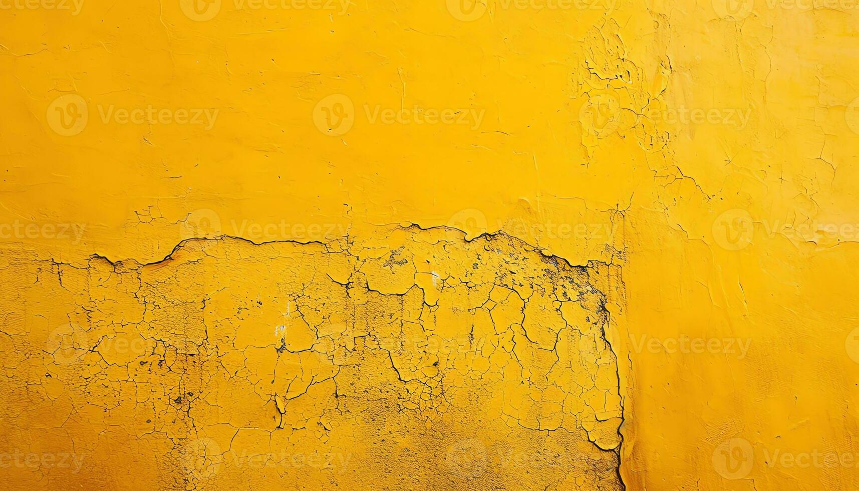 ai gerado uma amarelo pintado parede com uma amarelo pintura foto
