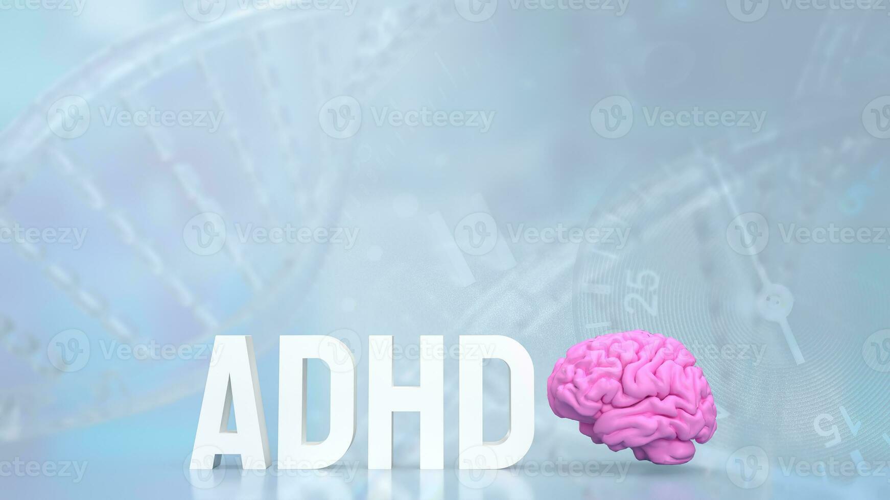 a adhd para médico ou Educação conceito 3d Renderização. foto