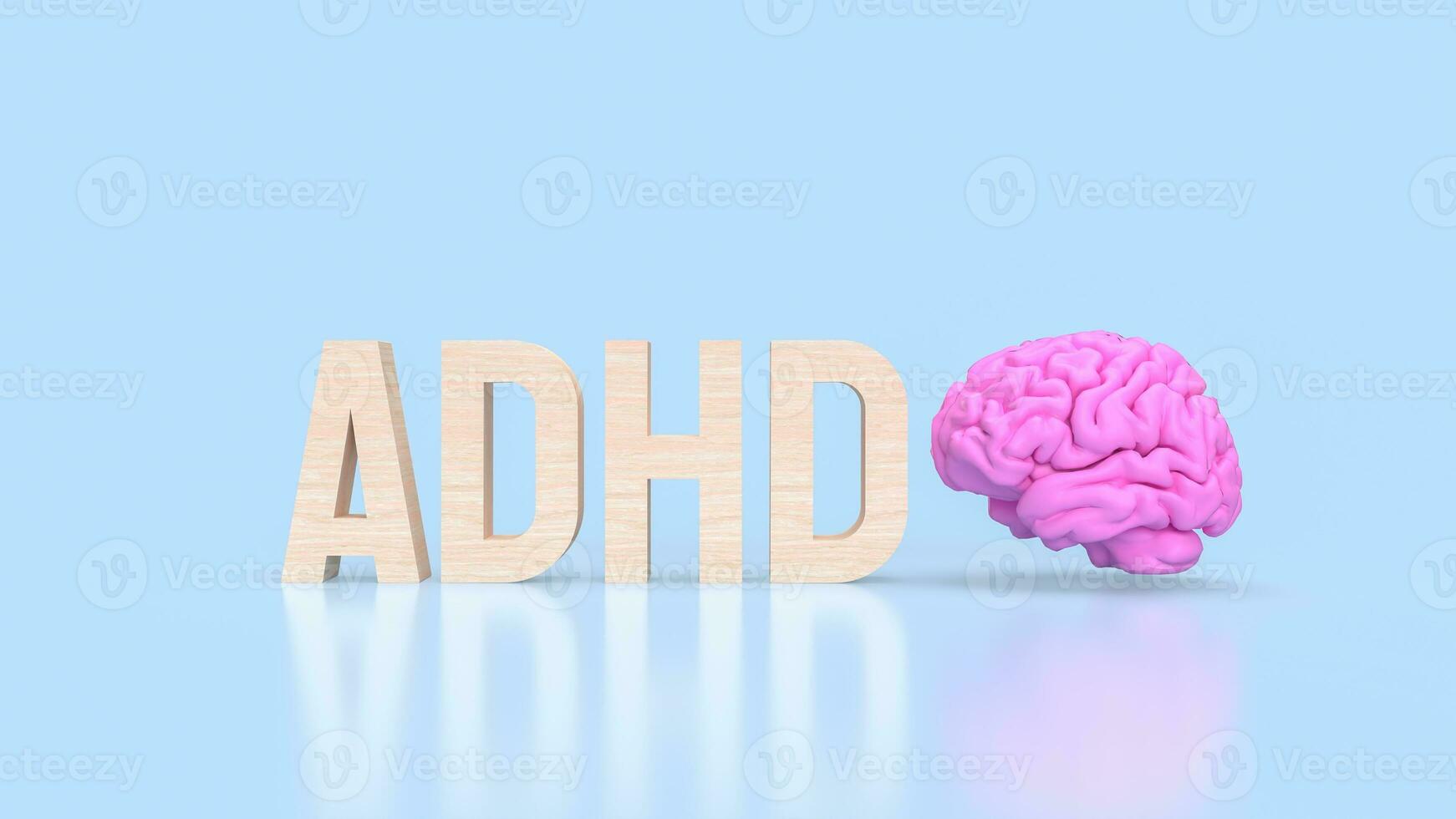 a adhd para médico ou Educação conceito 3d Renderização. foto