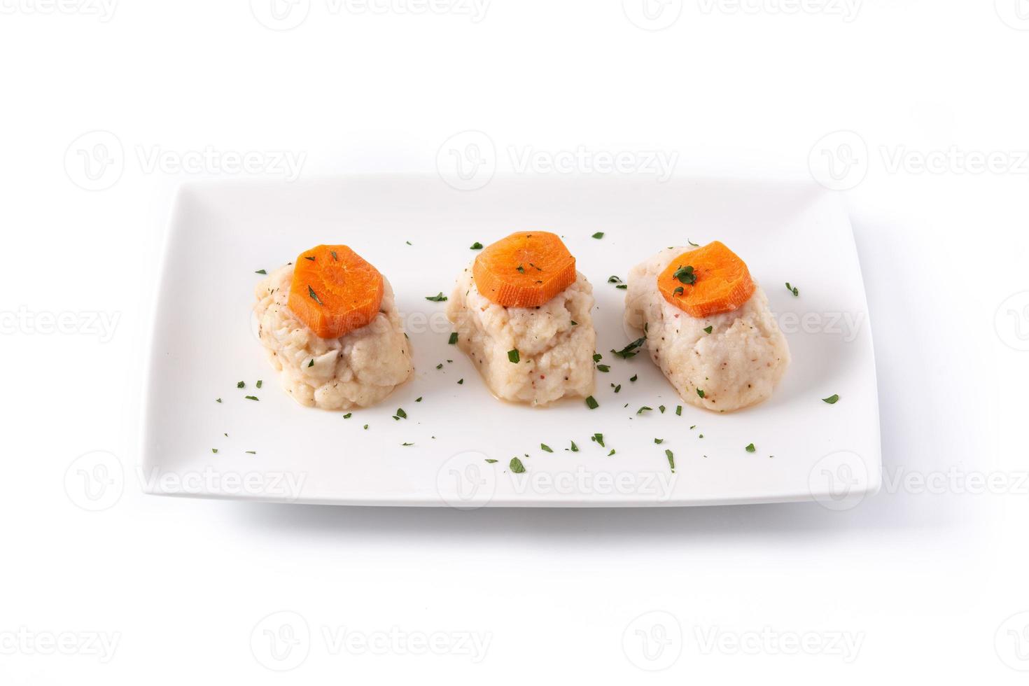 peixe gefilte judaico tradicional foto