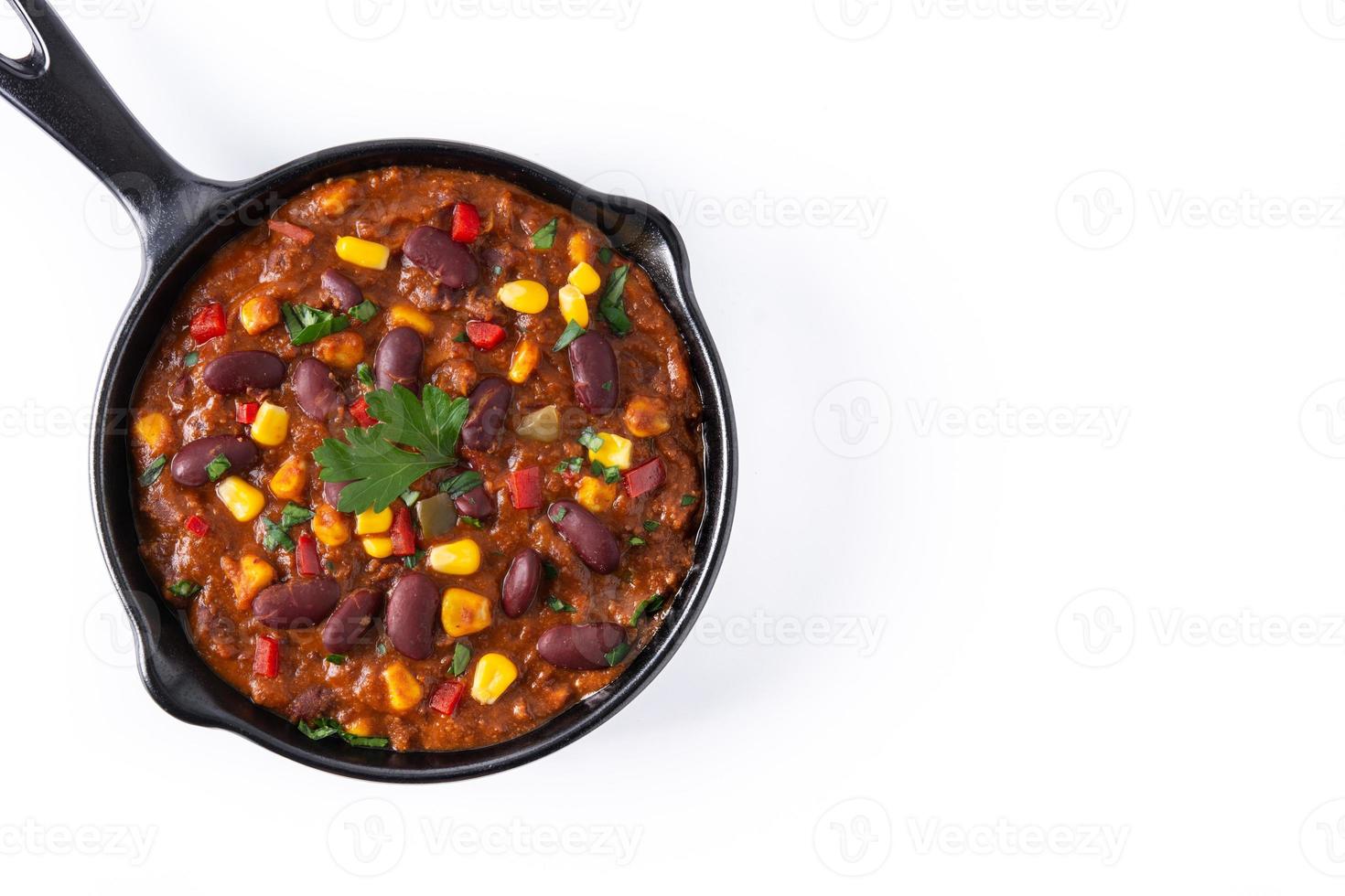 tradicional mexicano tex mex chili com carne foto