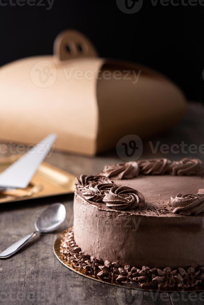 bolo de trufas de chocolate foto