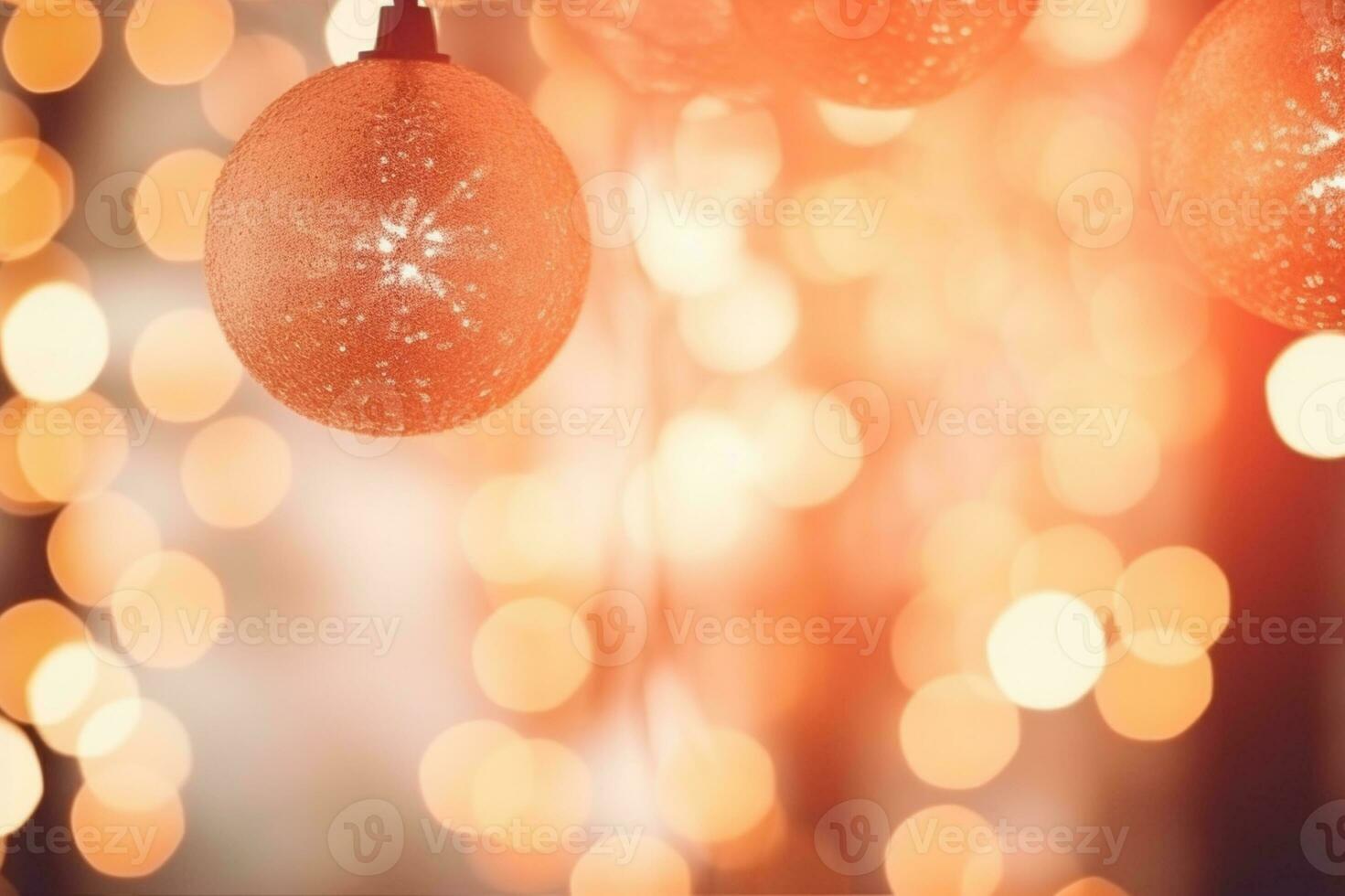 ai gerado brilhando Natal luzes iluminar a brilhante decorações foto