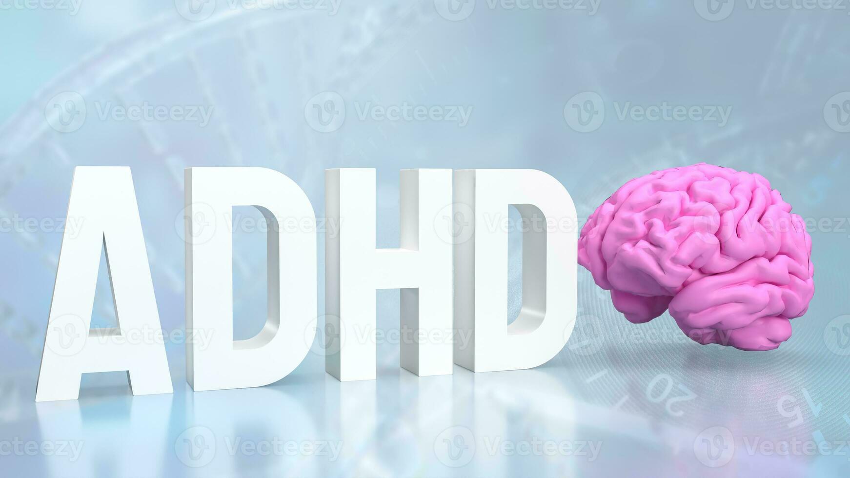 a adhd para médico ou Educação conceito 3d Renderização. foto