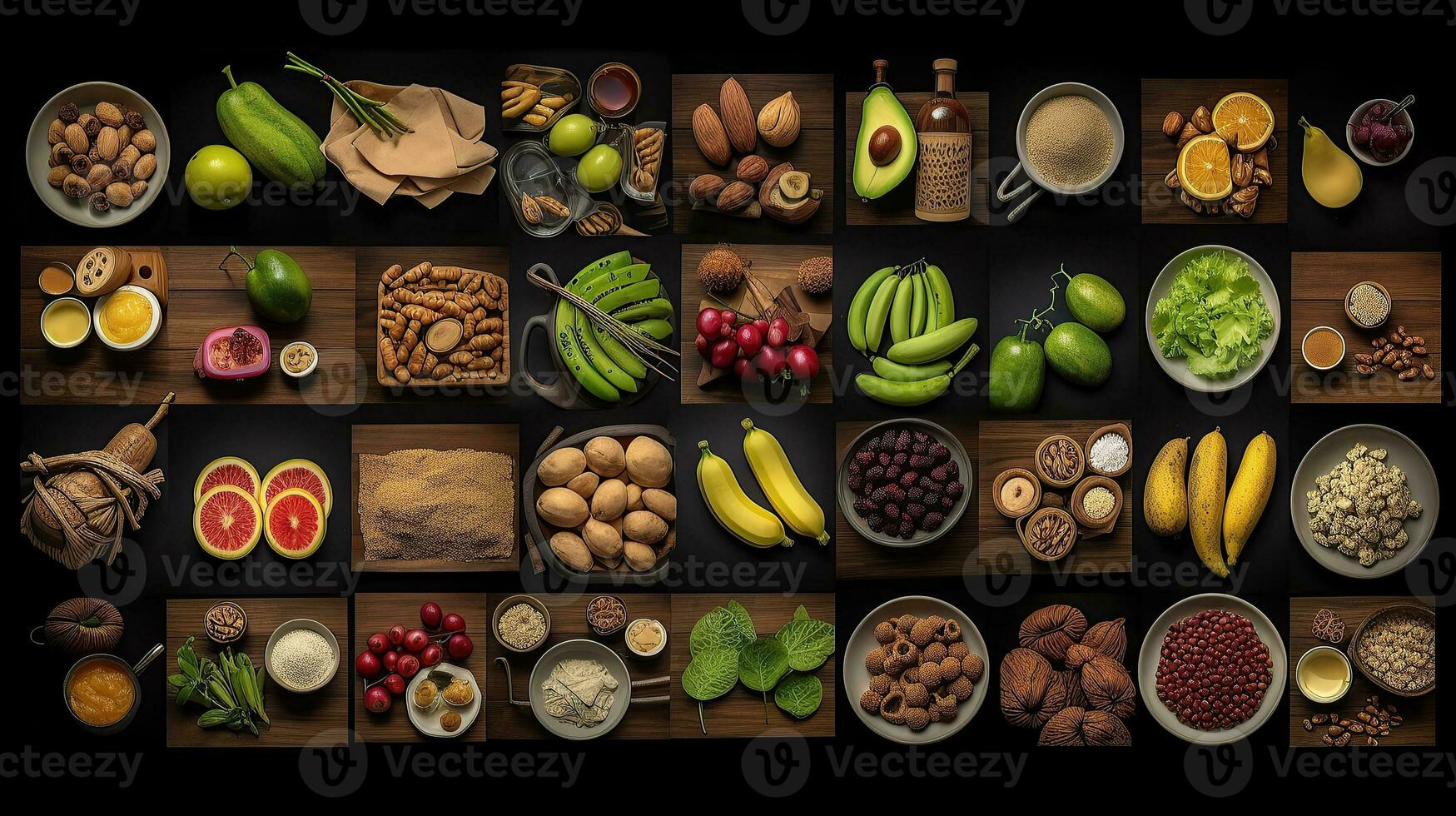 ai gerado colagem do Comida produtos generativo ai foto