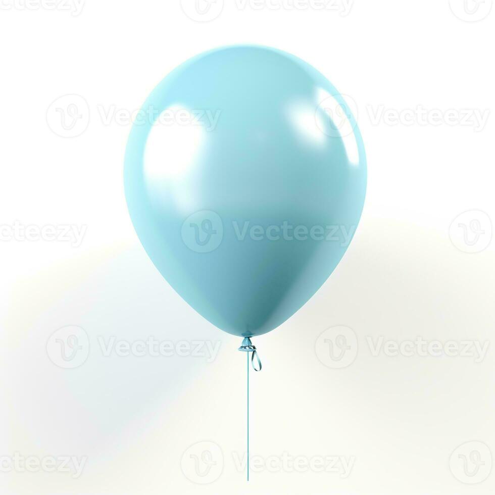 ai gerado balão em branco fundo. decoração, festa, aniversário foto