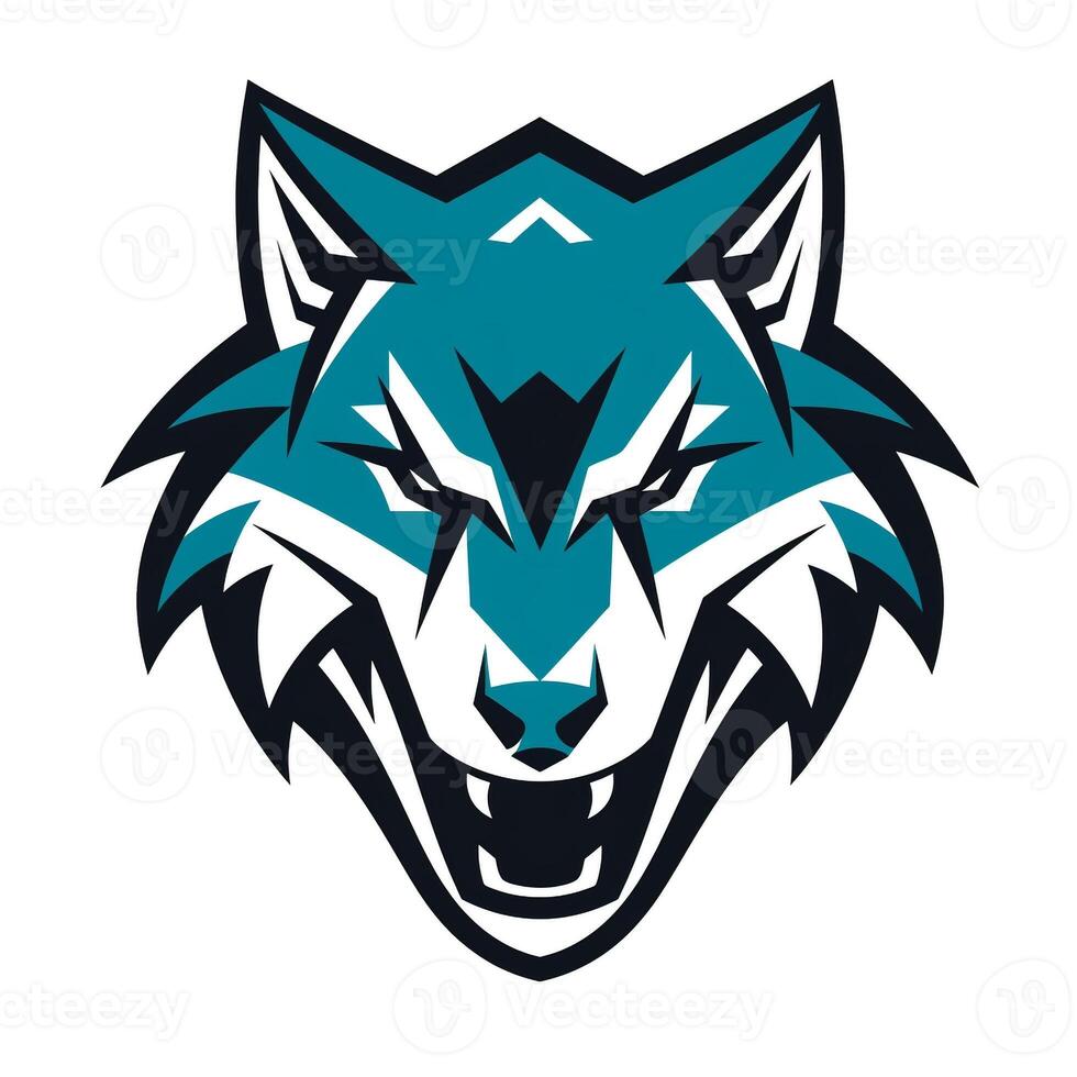 ai gerado uma quadrinho Lobo cabeça logotipo. generativo ai foto