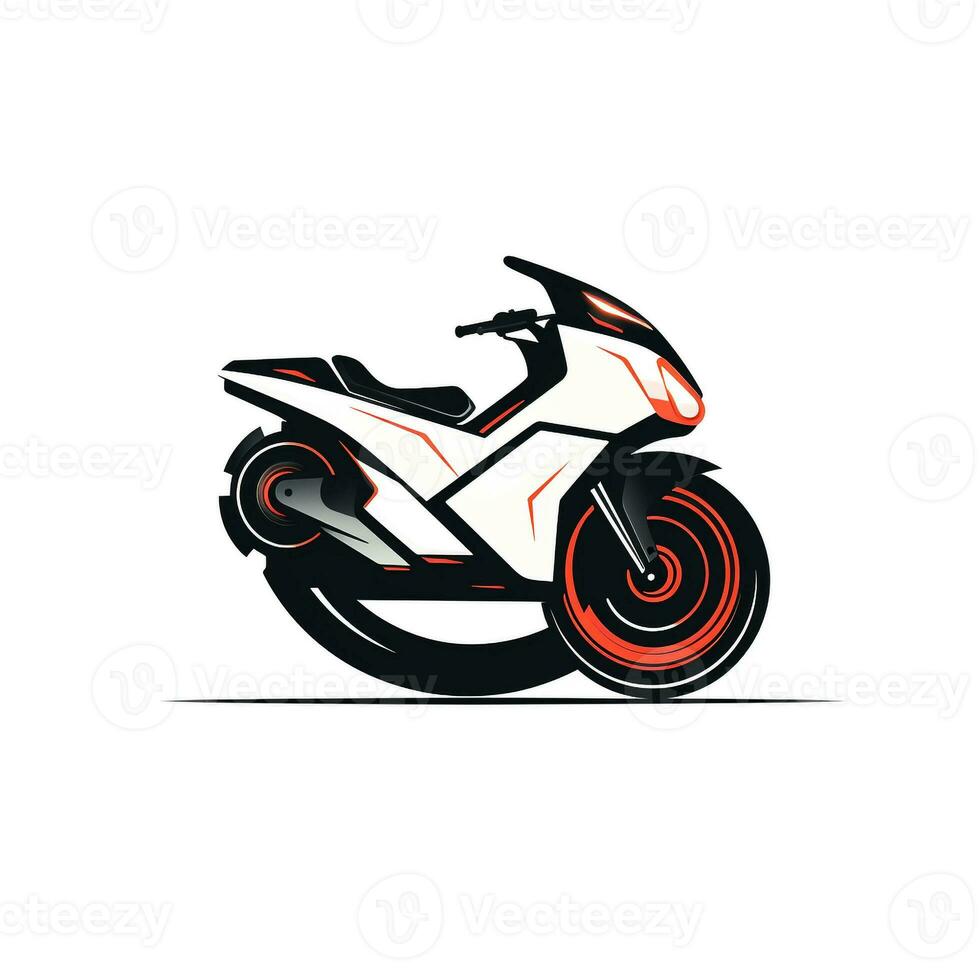 ai gerado uma futurista logotipo do uma motocicleta. generativo ai foto