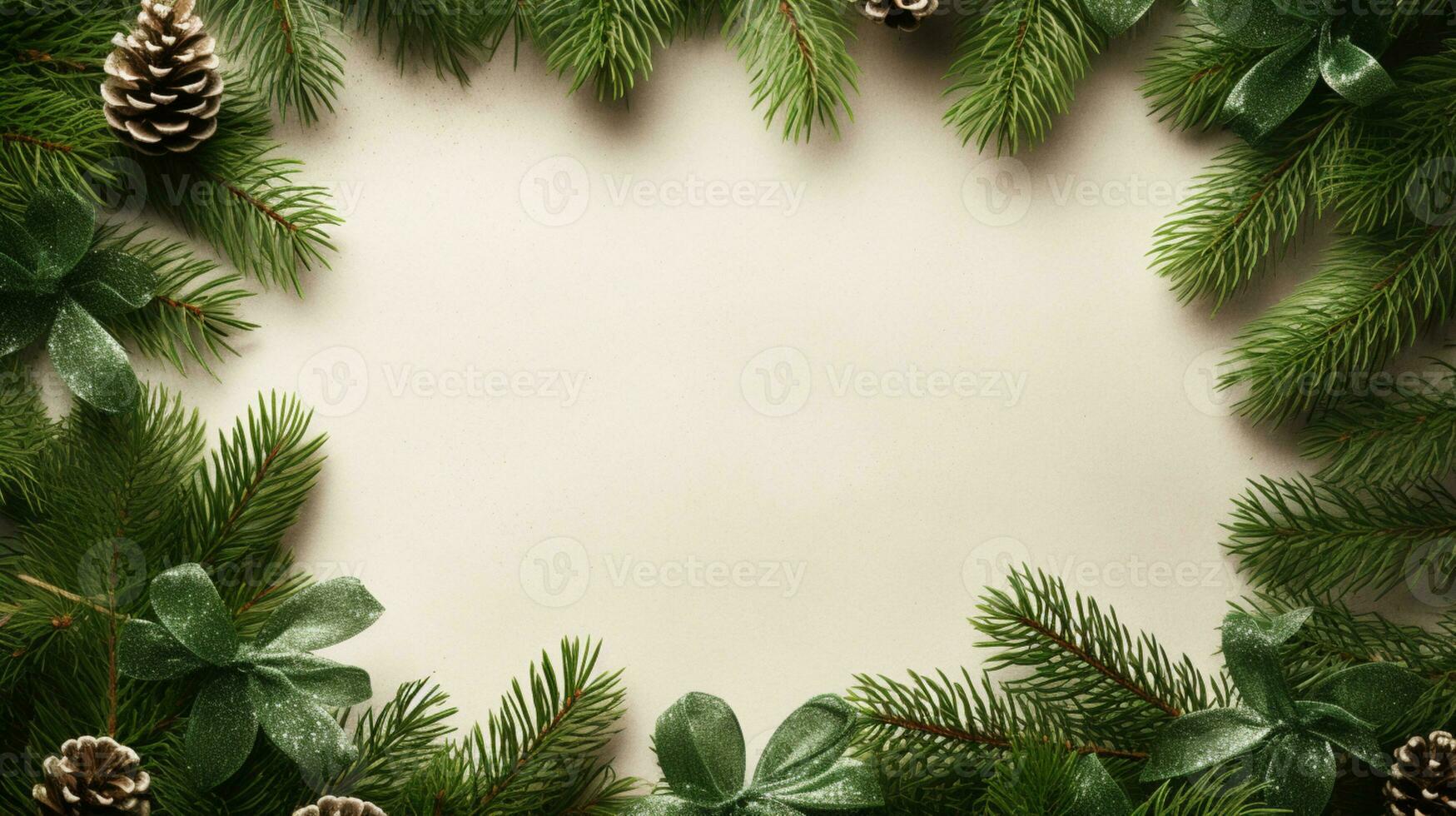 ai gerado Natal feriados composição do abeto árvore galhos com cópia de espaço foto