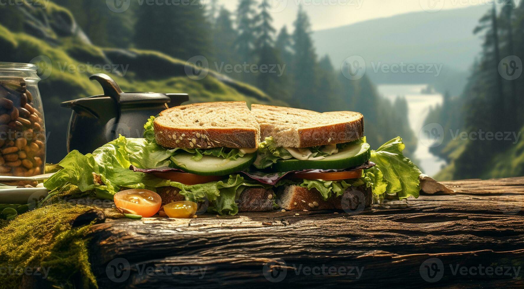 ai gerado delicioso Comida em a mesa, Comida fundo, saudável Comida foto