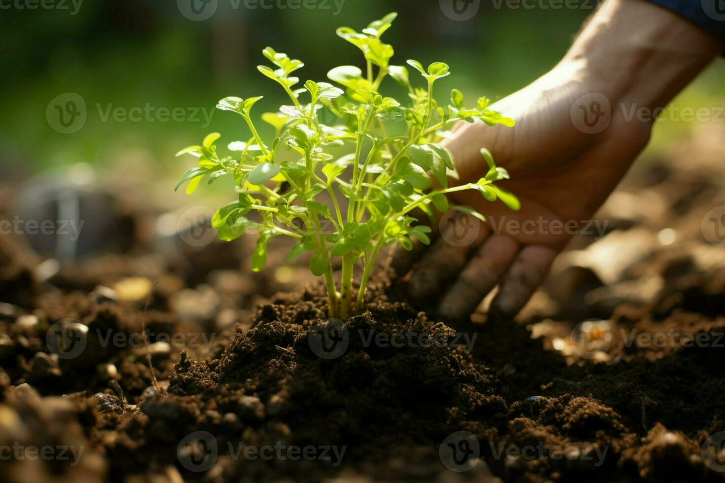 ai gerado verde iniciativa Novo árvore plantado Como parte do a luta contra clima mudança ai gerado foto