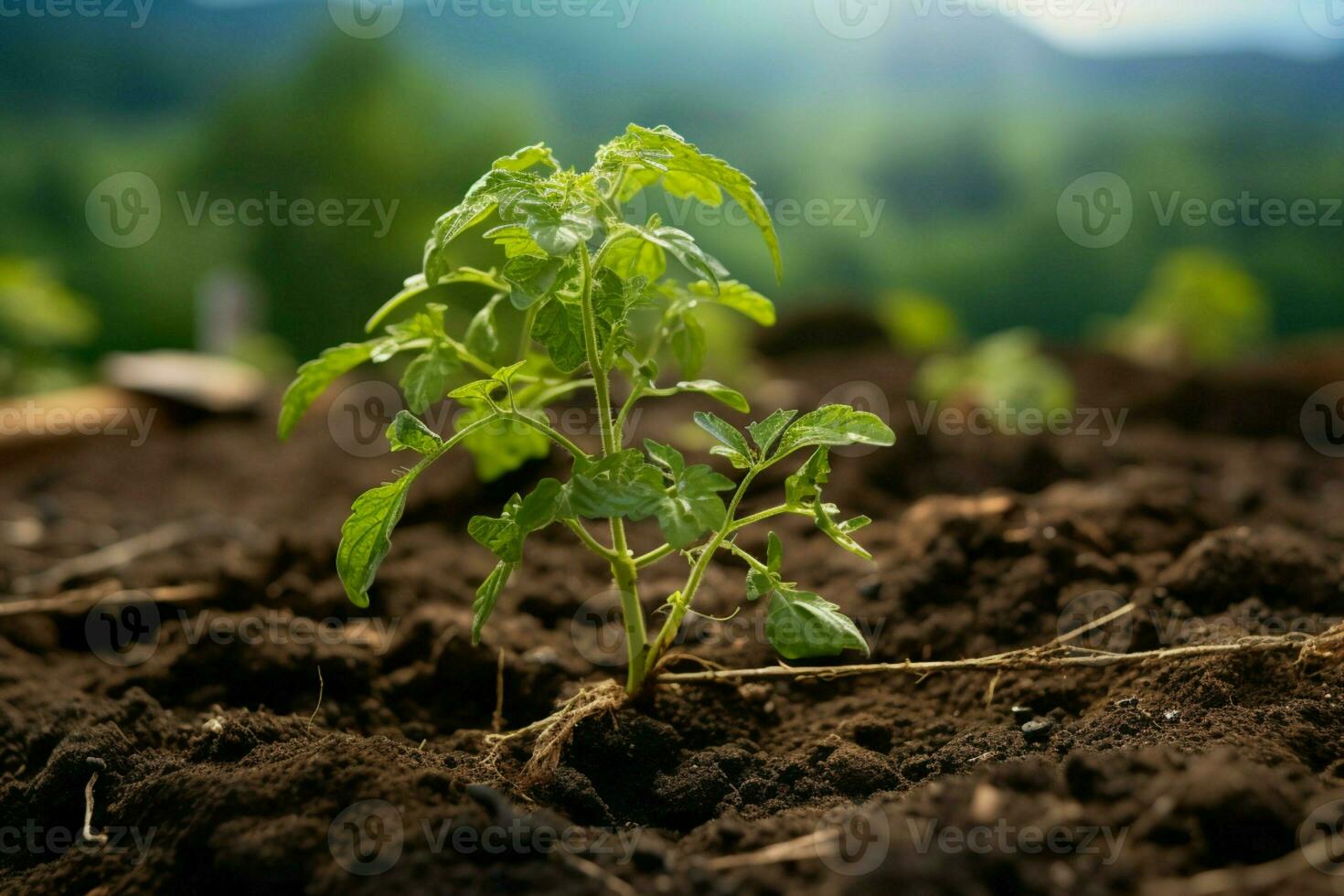 ai gerado verde iniciativa Novo árvore plantado Como parte do a luta contra clima mudança ai gerado foto