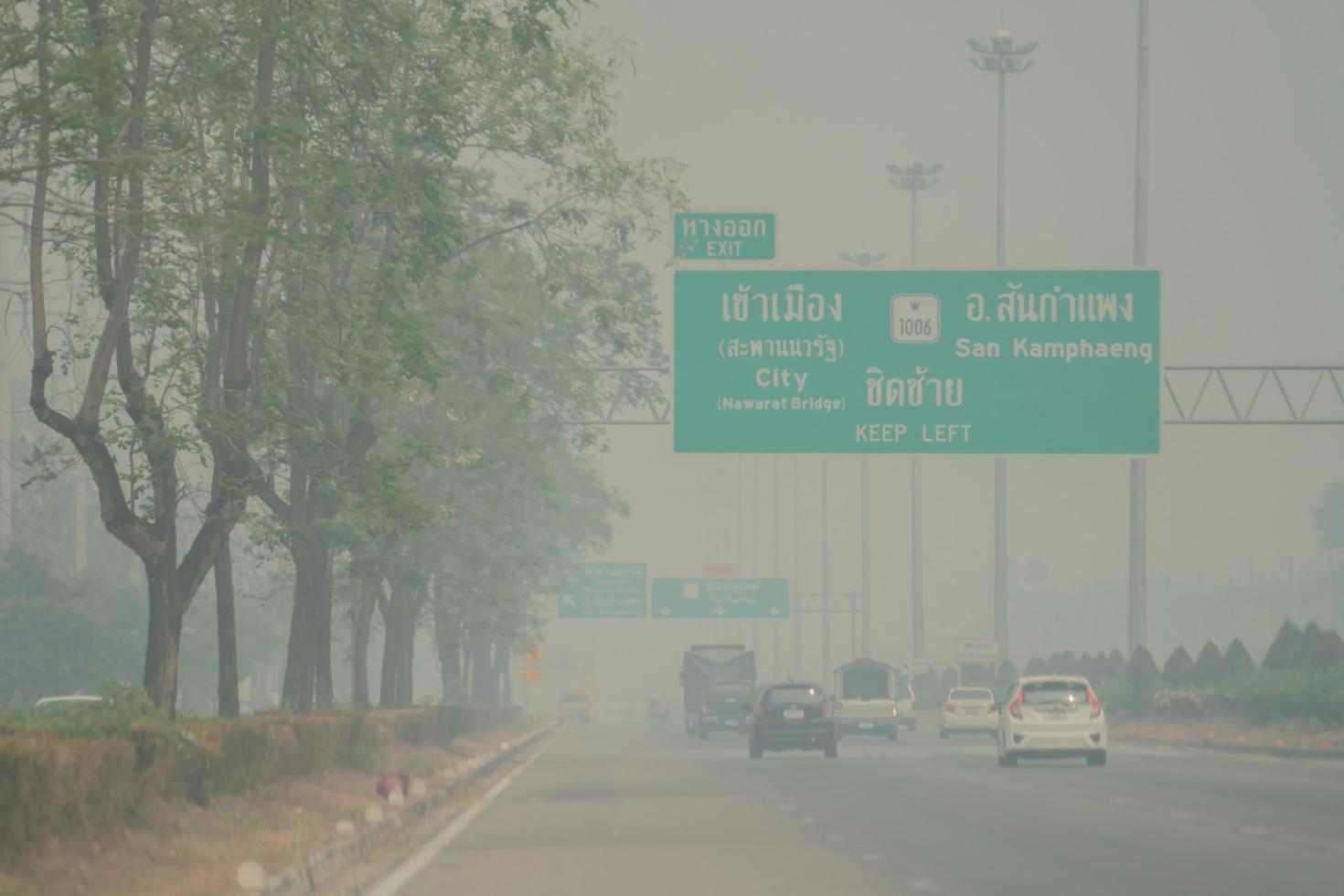 chiang mai, tailândia - poluição do ar em chiang mai, tailândia foto