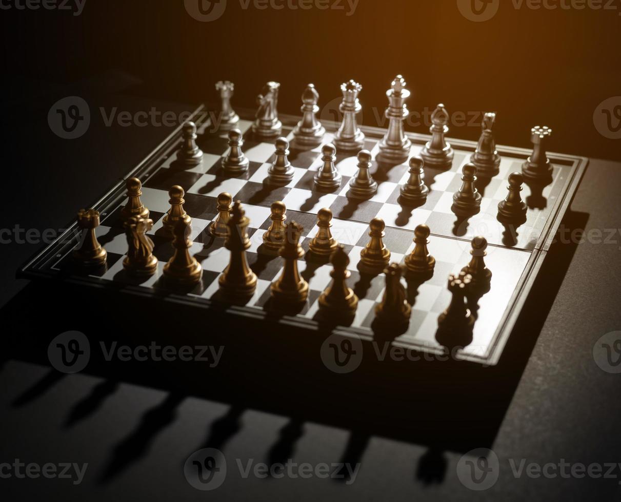 jogo de tabuleiro de xadrez para competição e estratégia foto