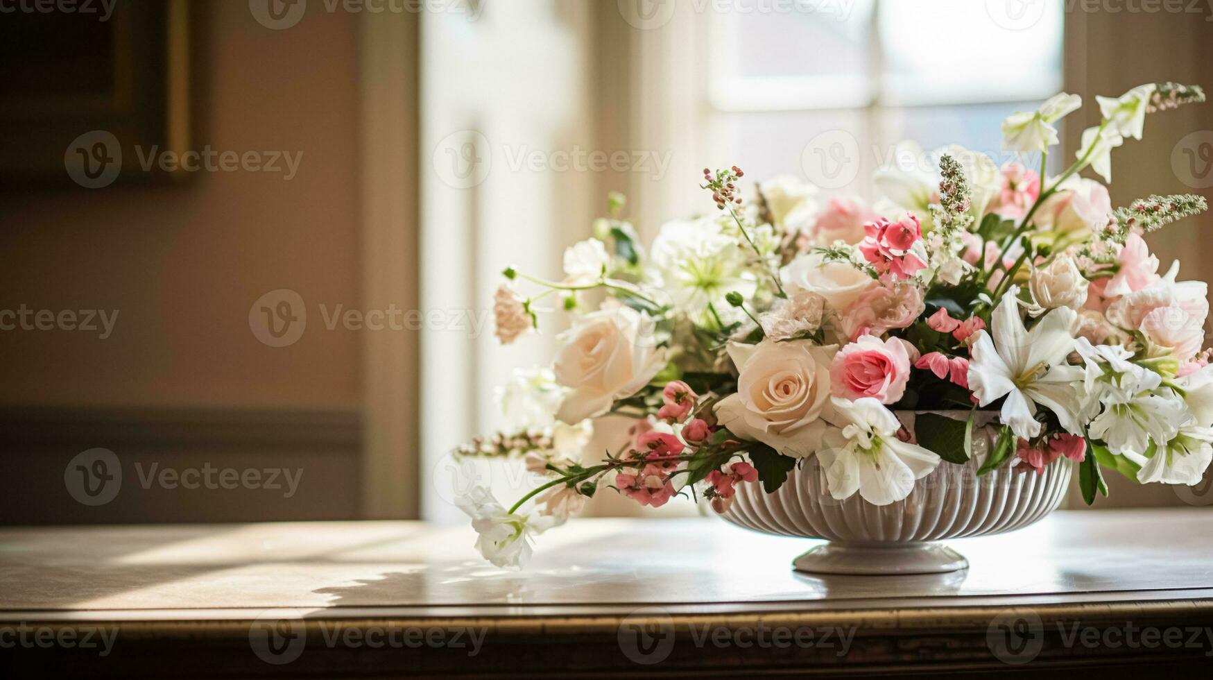 ai gerado floral arranjo com inverno, outono ou cedo Primavera botânico plantas e flores foto