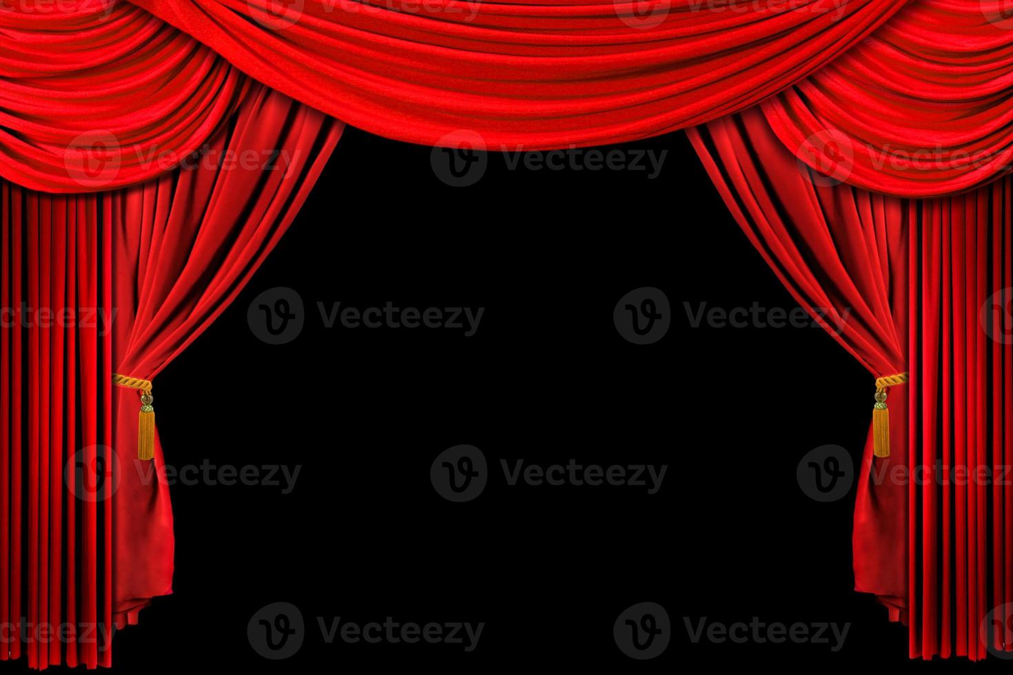 fundo do palco com drapeado vermelho foto