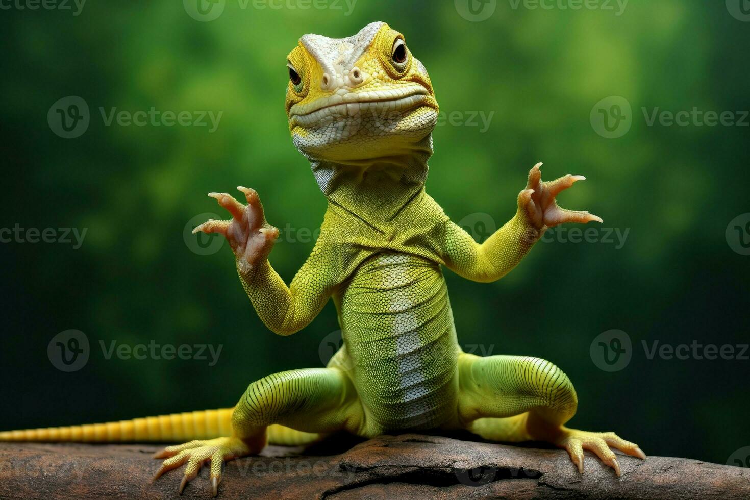 ai gerado único lagarto pose Diversão. gerar ai foto